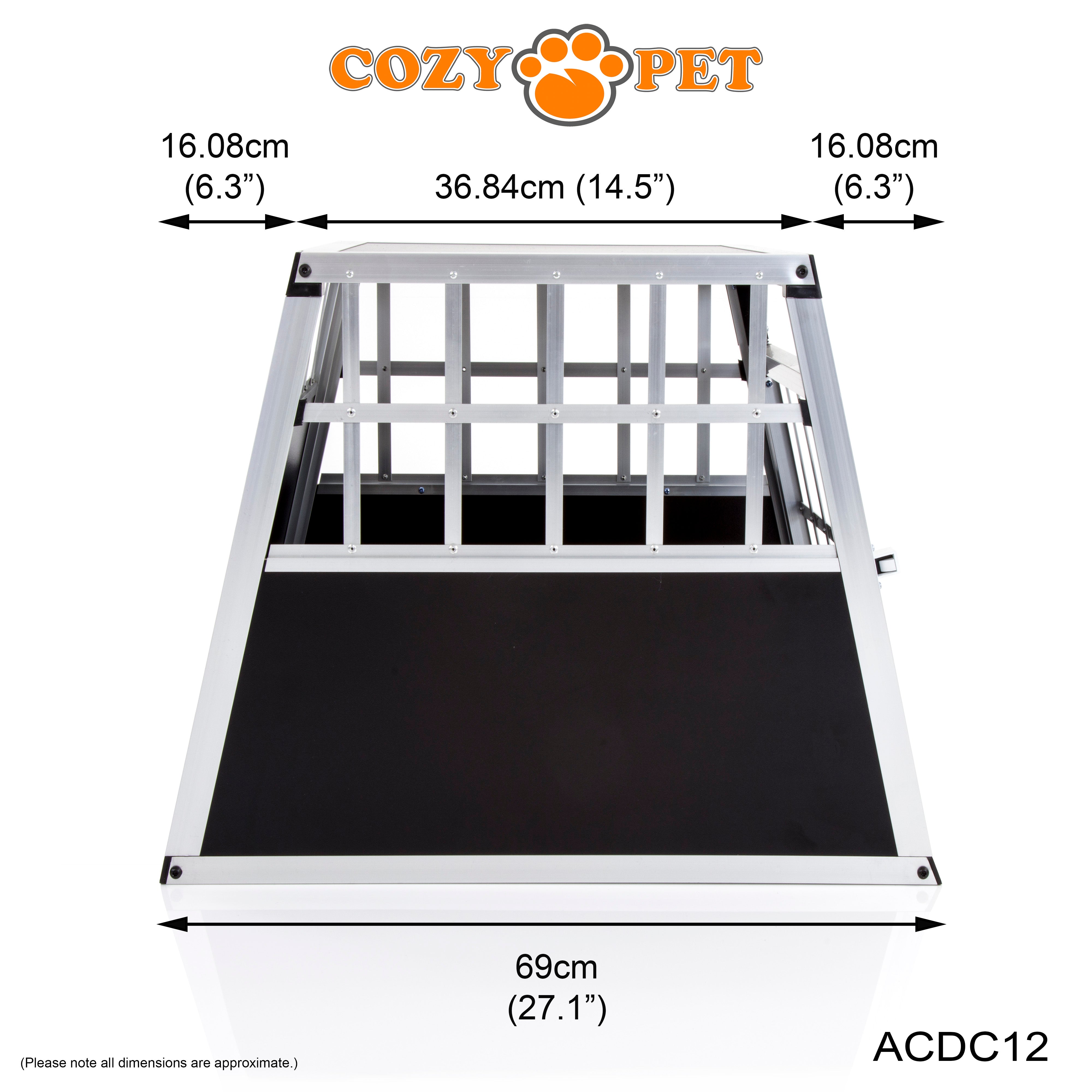 Aluminium Car Dog Cage by Cozy Pet Travel Puppy Crate Pet Carrier Transport ACDC12