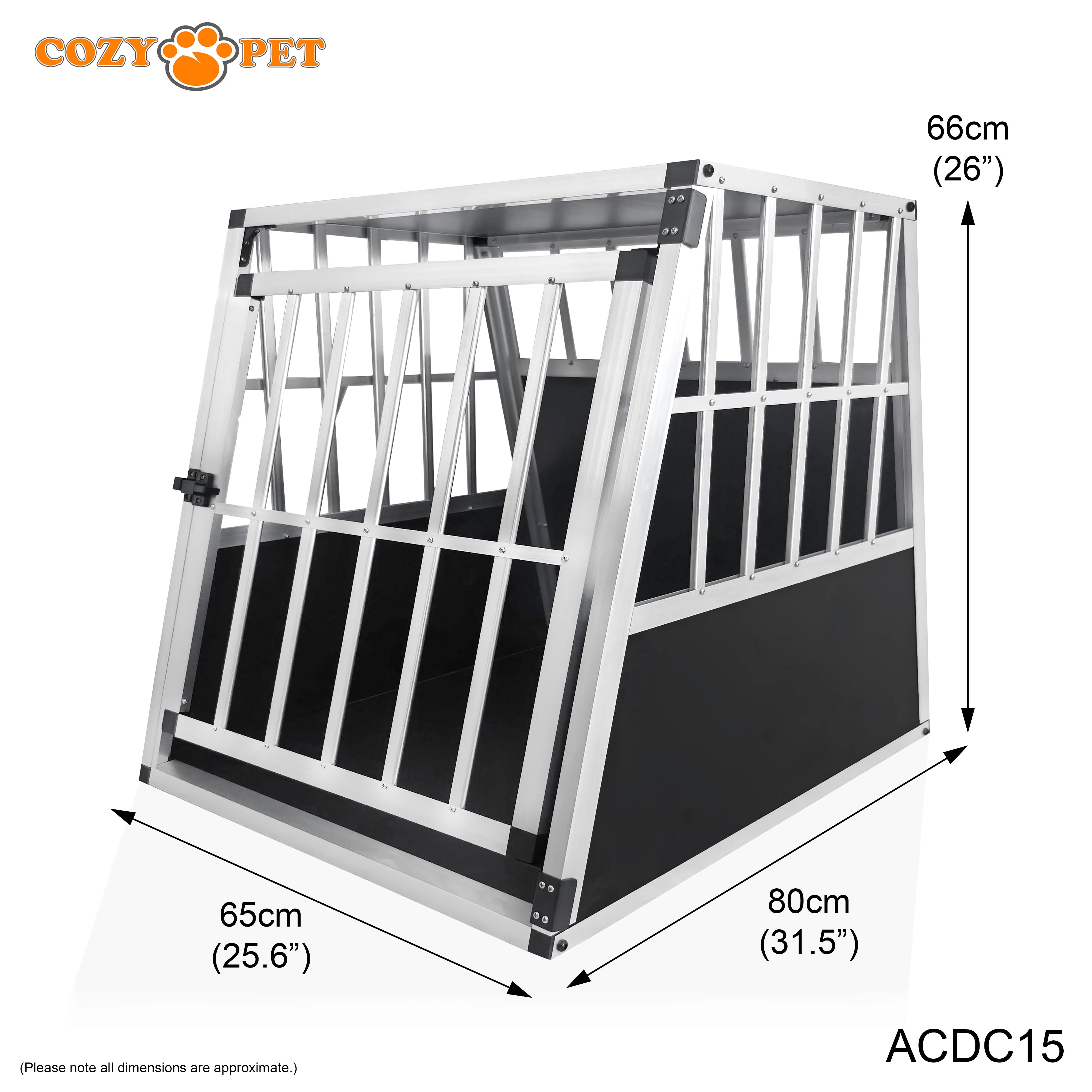 Aluminium Car Dog Cage by Cozy Pet Travel Puppy Crate Pet Carrier Transport ACDC15