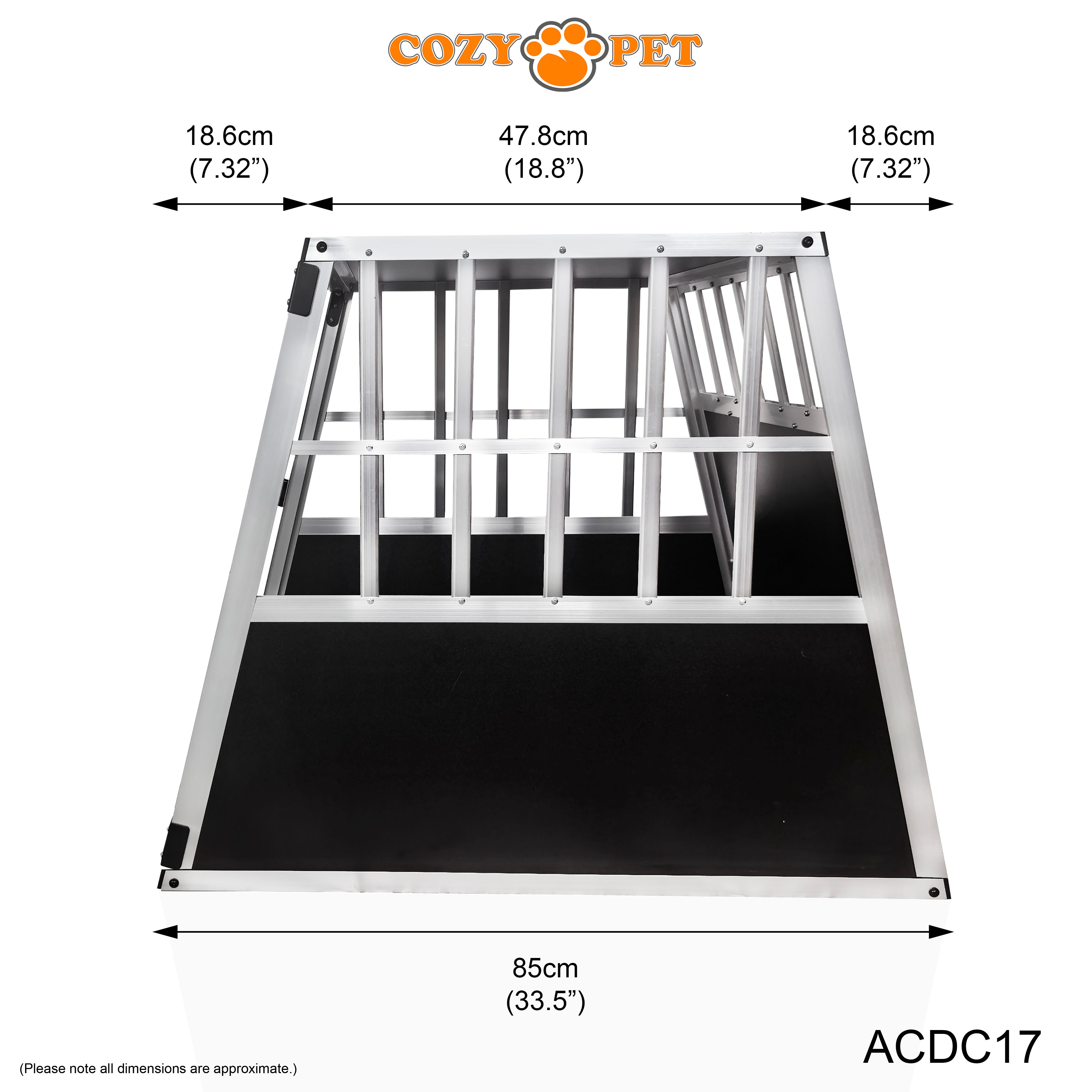 Aluminium Car Dog Cage by Cozy Pet Travel Puppy Crate Pet Carrier Transport ACDC17