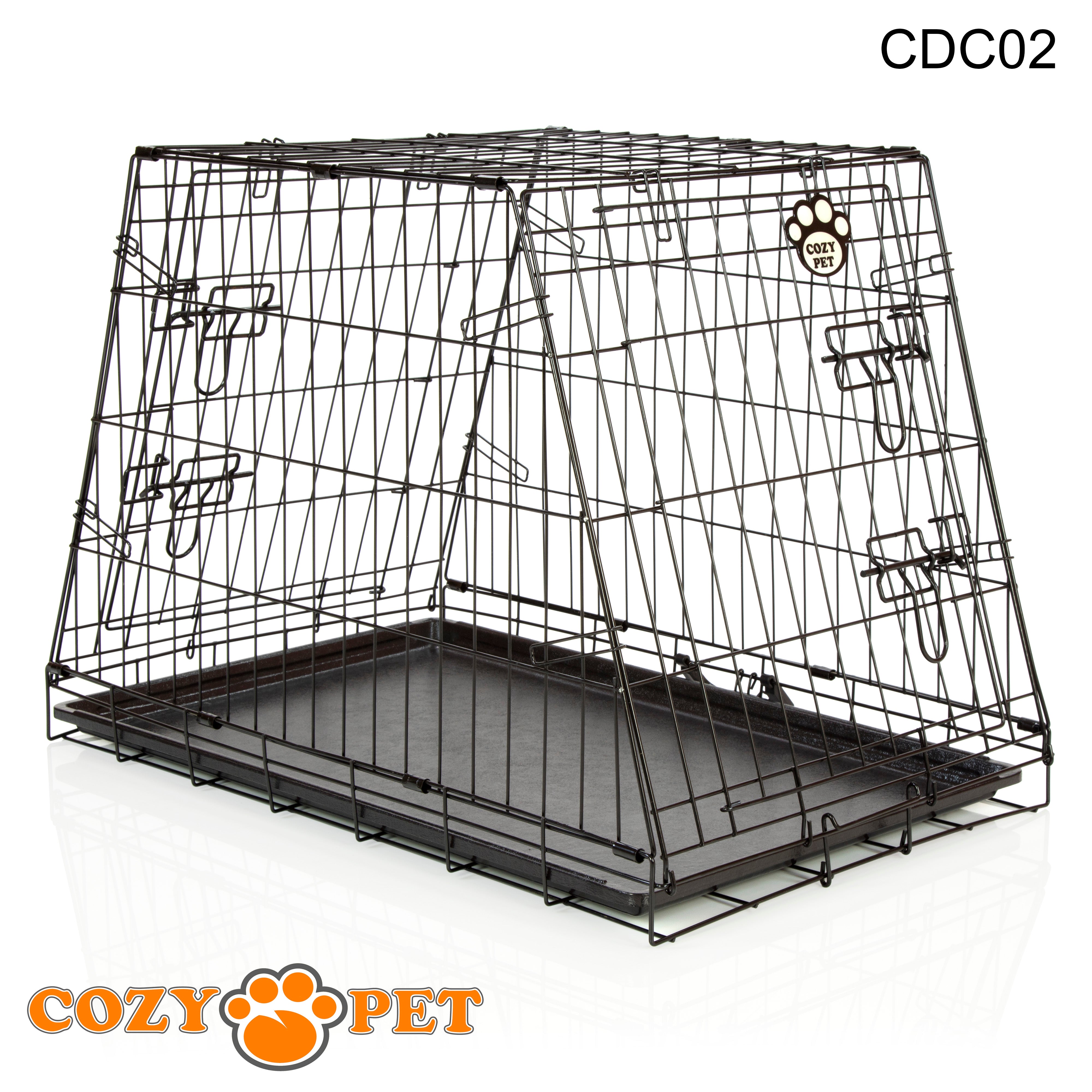 Car Dog Cage by Cozy Pet 30" Travel Puppy Crate Pet Carrier with Vet Bed Transport CDC02 + VB30C