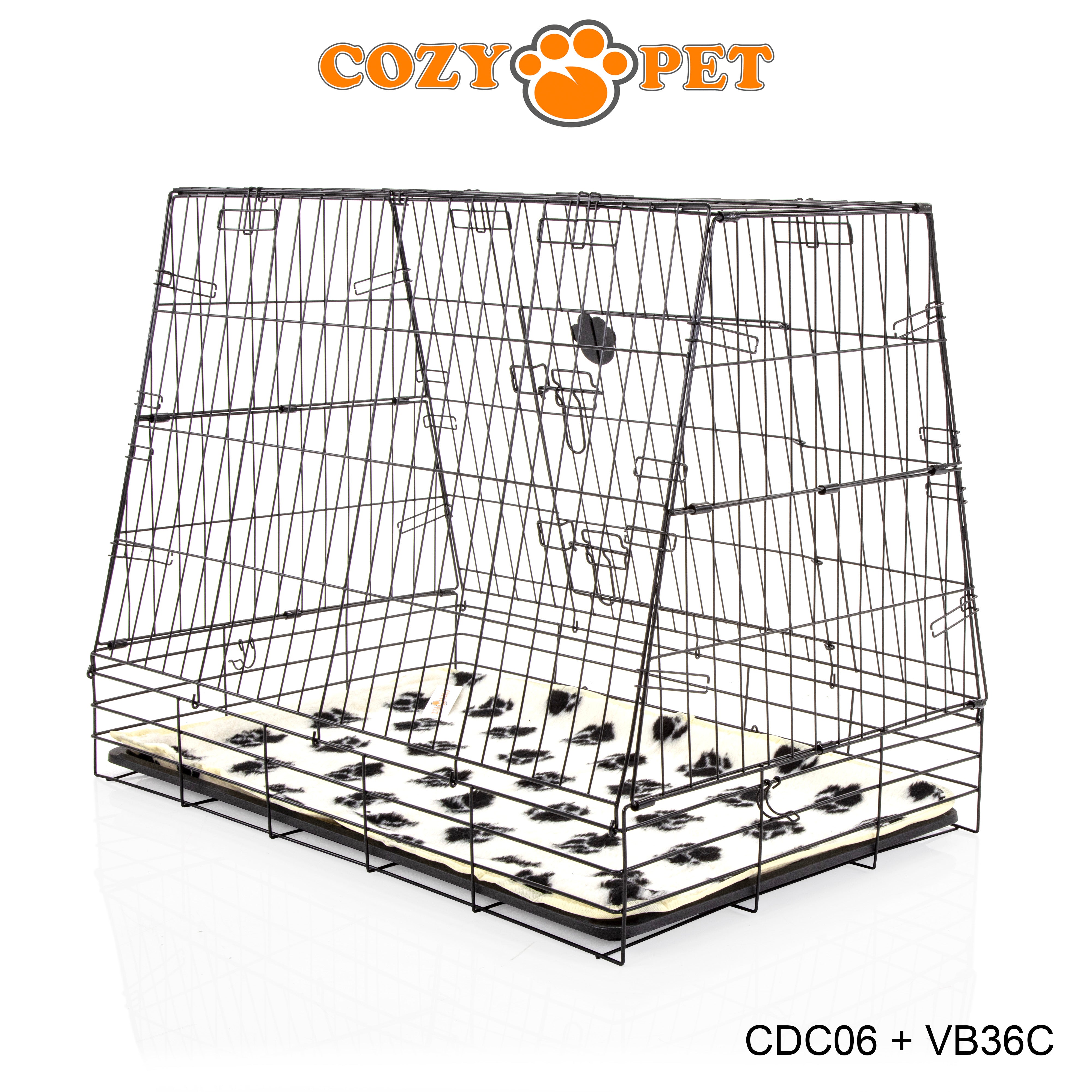 Car Dog Cage 36" With Vet Bed by Cozy Pet Travel Puppy Crate Pet Carrier Transport NEW Model CDC06 + VB36C