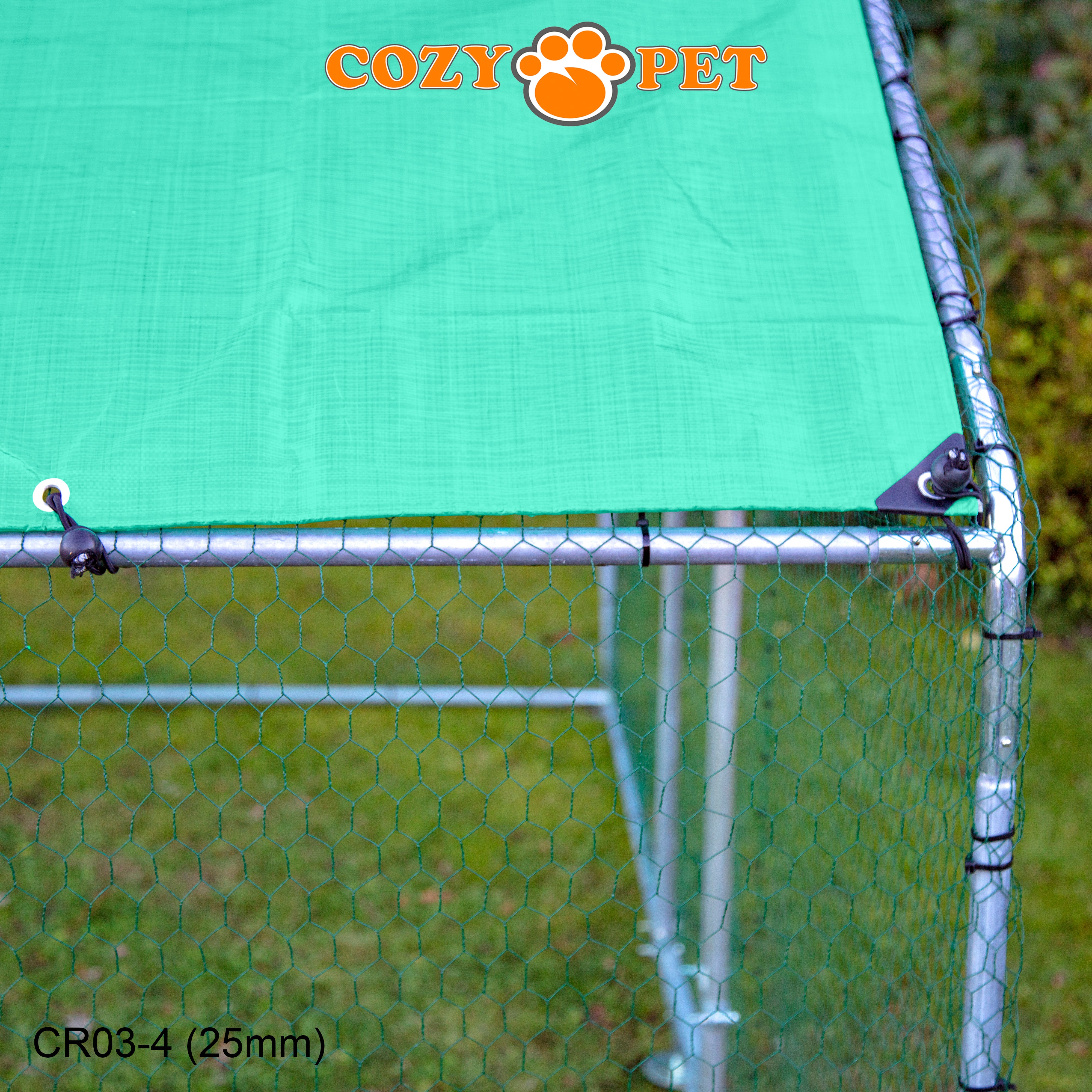Chicken Run By Cozy Pet 3m X 4m 25mm Galvanised Steel Frame - CR03-4 (25mm)