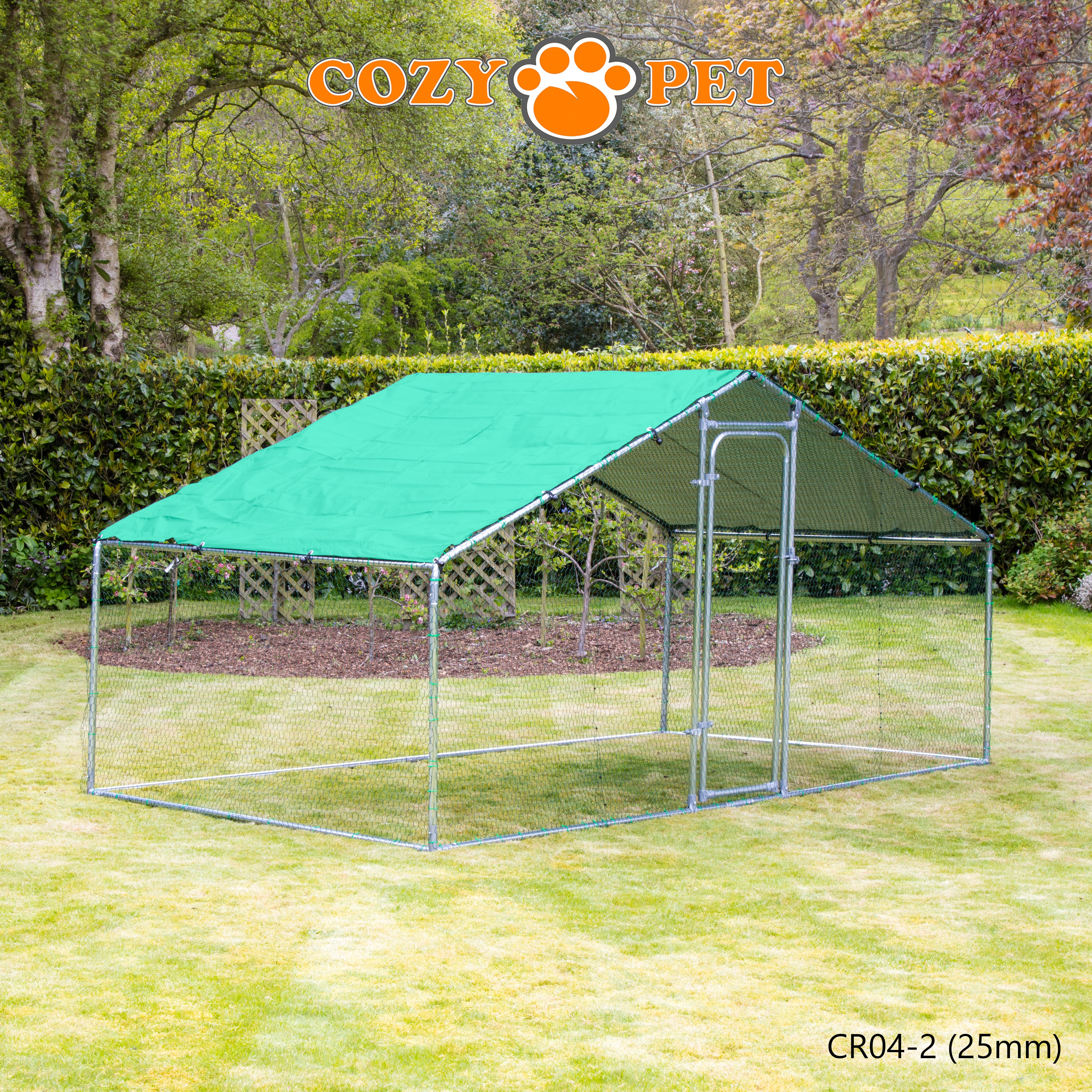 Chicken Run By Cozy Pet 4m X 2m 25mm Galvanised Steel Frame - CR04-2 (25mm)