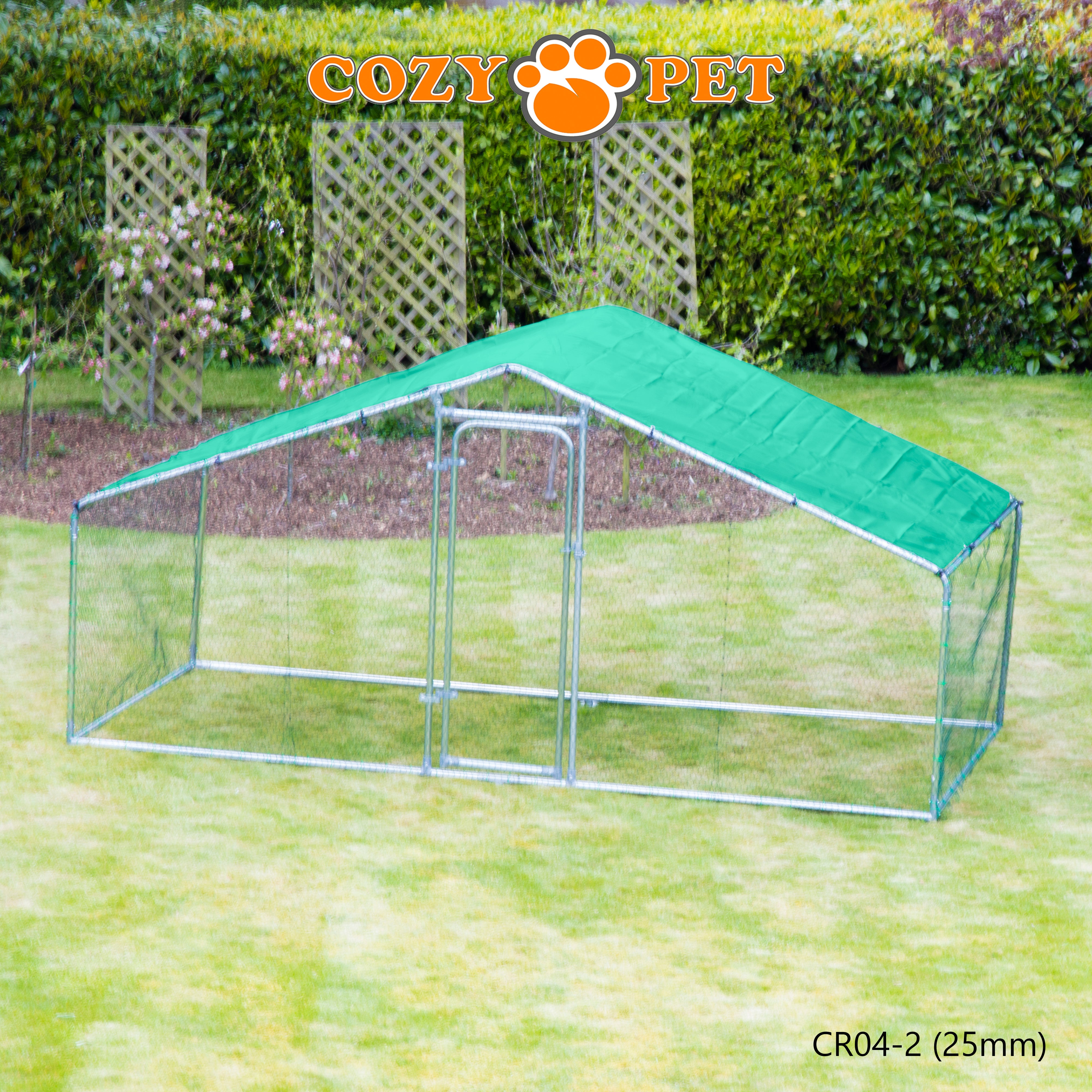Chicken Run By Cozy Pet 4m X 2m 25mm Galvanised Steel Frame - CR04-2 (25mm)