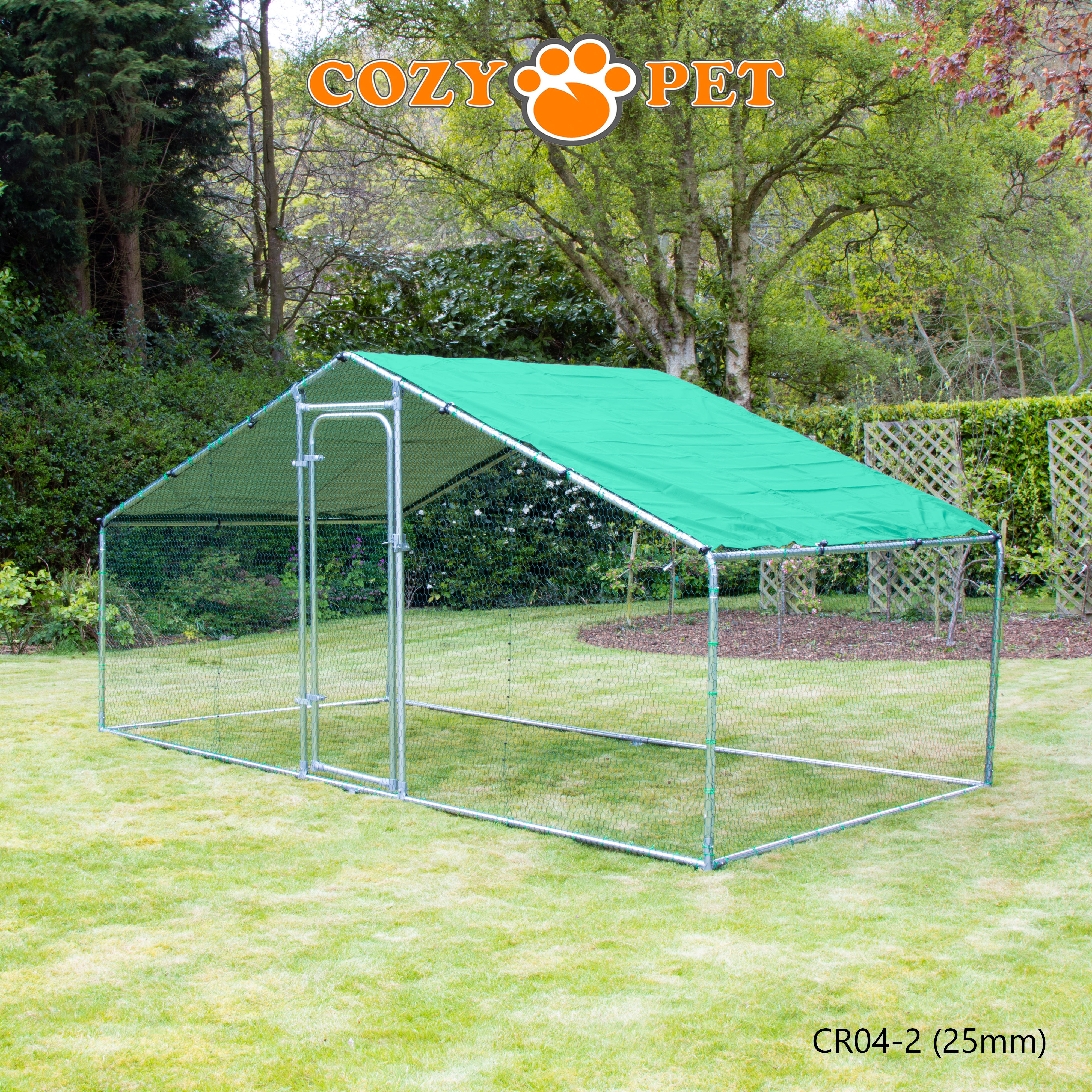 Chicken Run By Cozy Pet 4m X 2m 25mm Galvanised Steel Frame - CR04-2 (25mm)