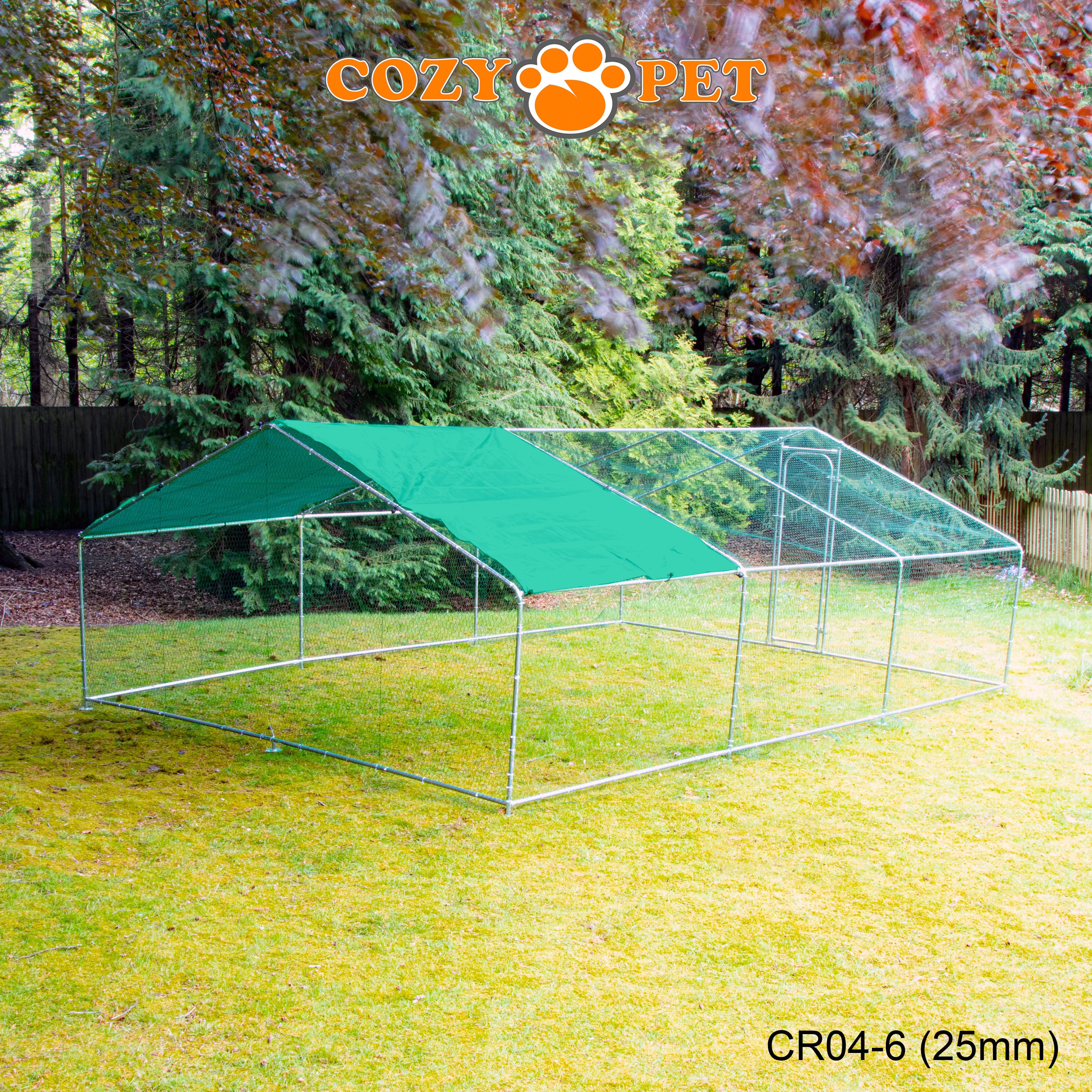 Chicken Run By Cozy Pet 4m X 6m 25mm Galvanised Steel Frame - CR04-6 (25mm)
