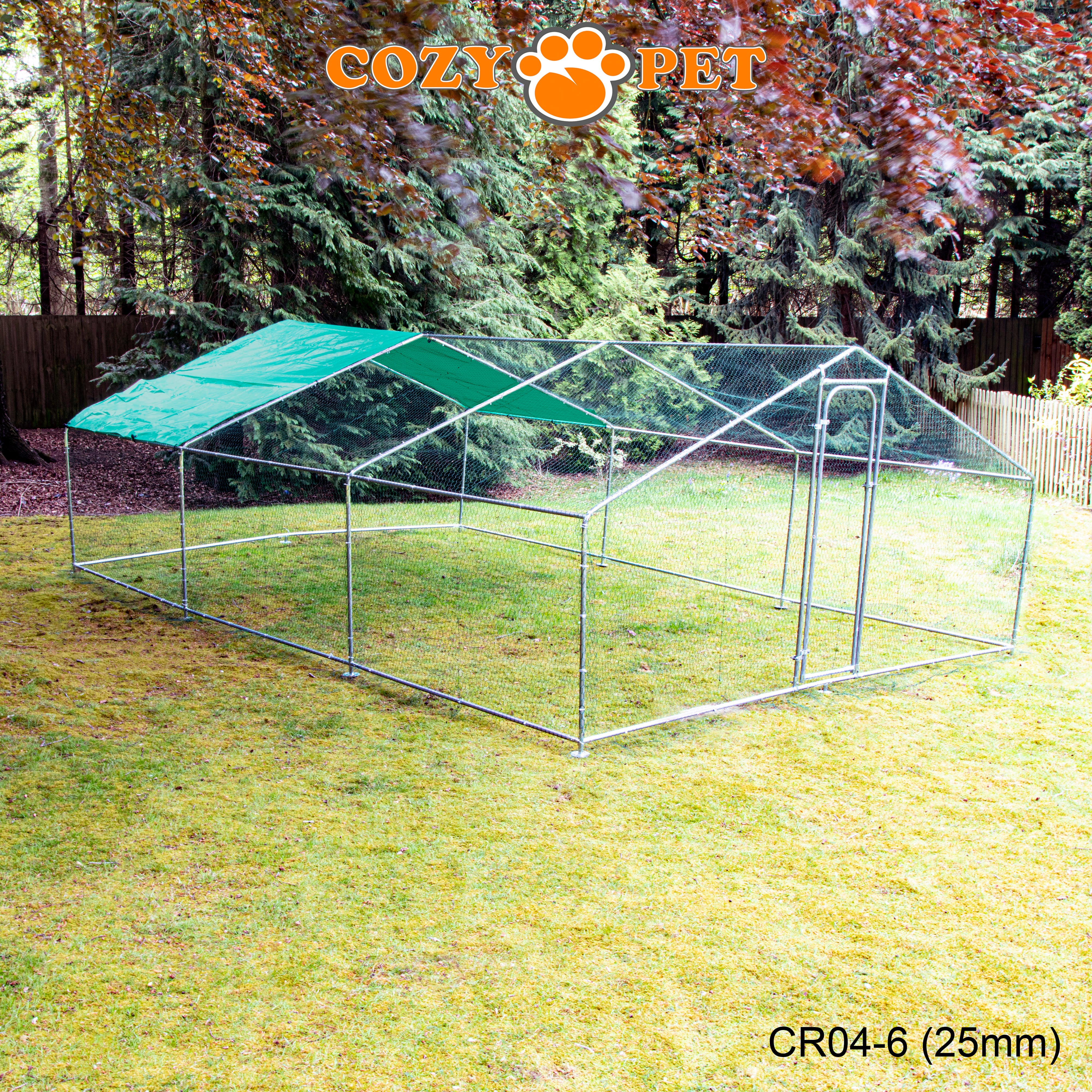 Chicken Run By Cozy Pet 4m X 6m 25mm Galvanised Steel Frame - CR04-6 (25mm)