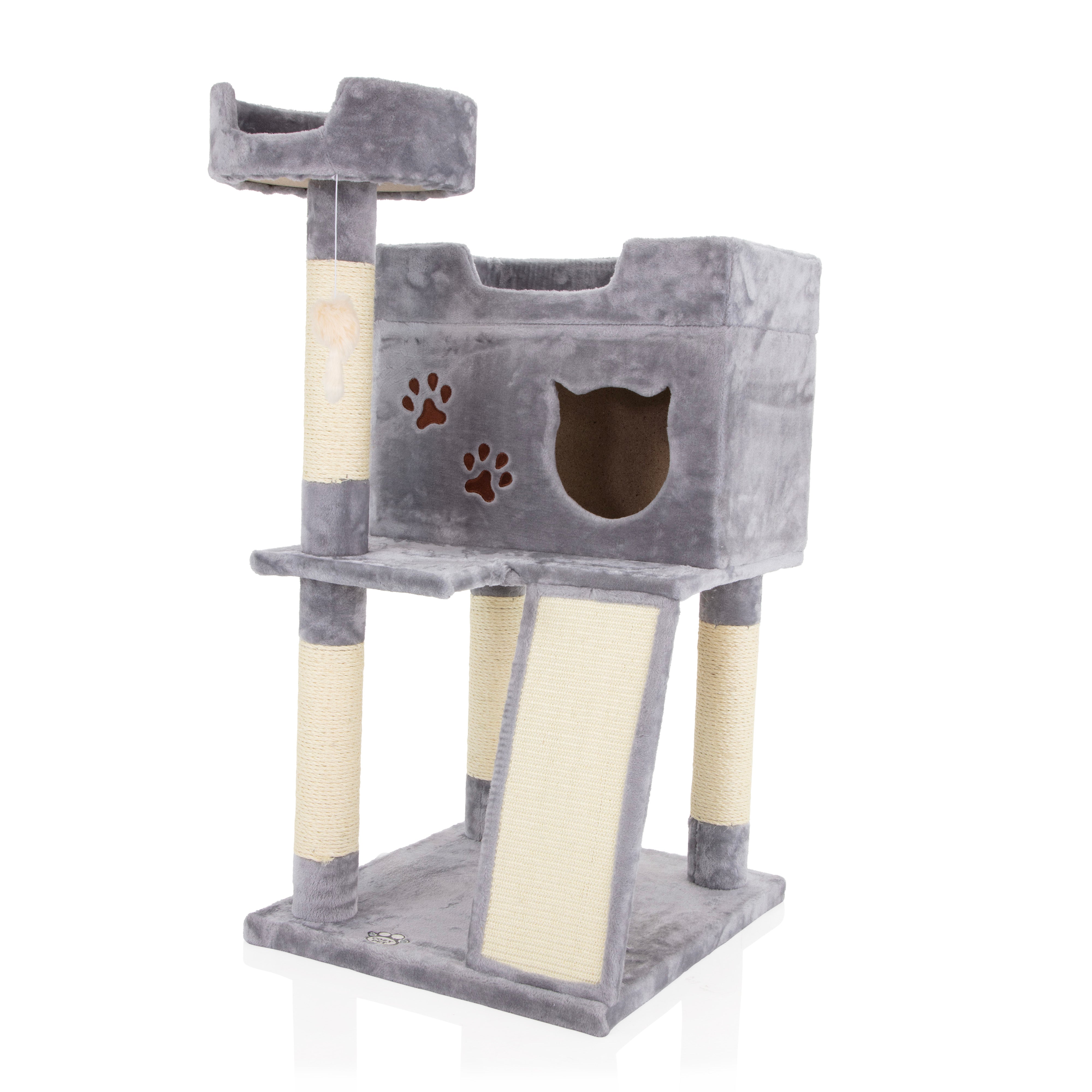 Cat Tree Heavy Duty for Large Cats by Cozy Pet for Multiple Cats Big Cats Scratching Post Strong Climbing Frame Heavy and Stable Extra Thick Scratching Posts | CT23-Light Grey