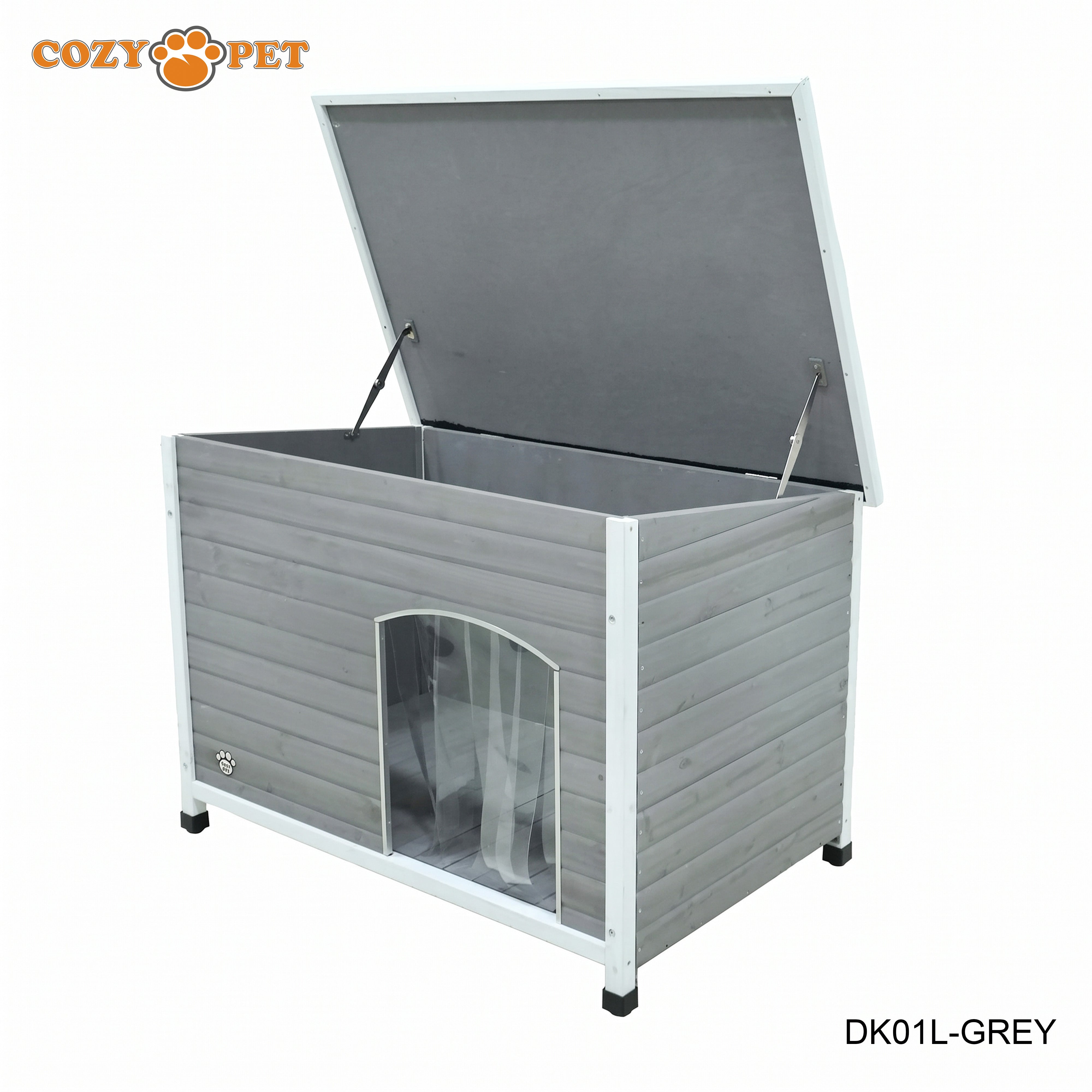 Cozy Pet Insulated Dog Kennel Grey - Size: Large - Model DK01L-GREY