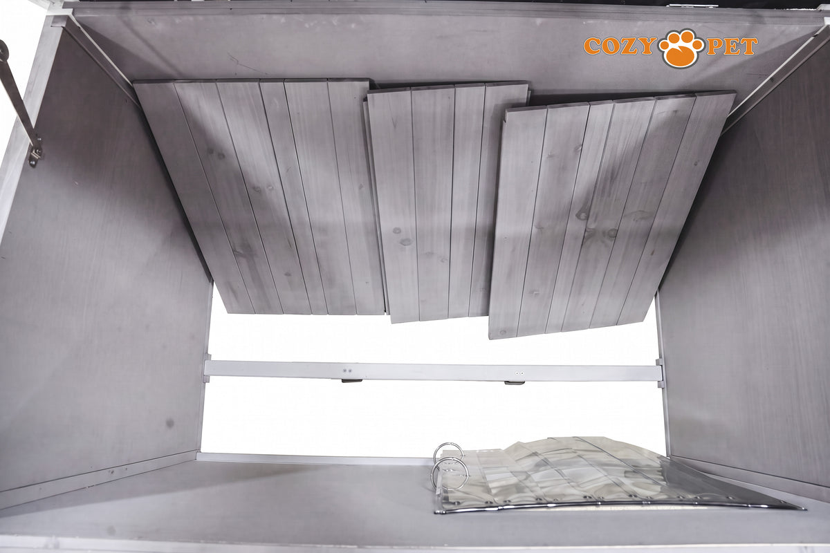 Cozy Pet Insulated Dog Kennel Grey - Size: Large - Model DK01L-GREY