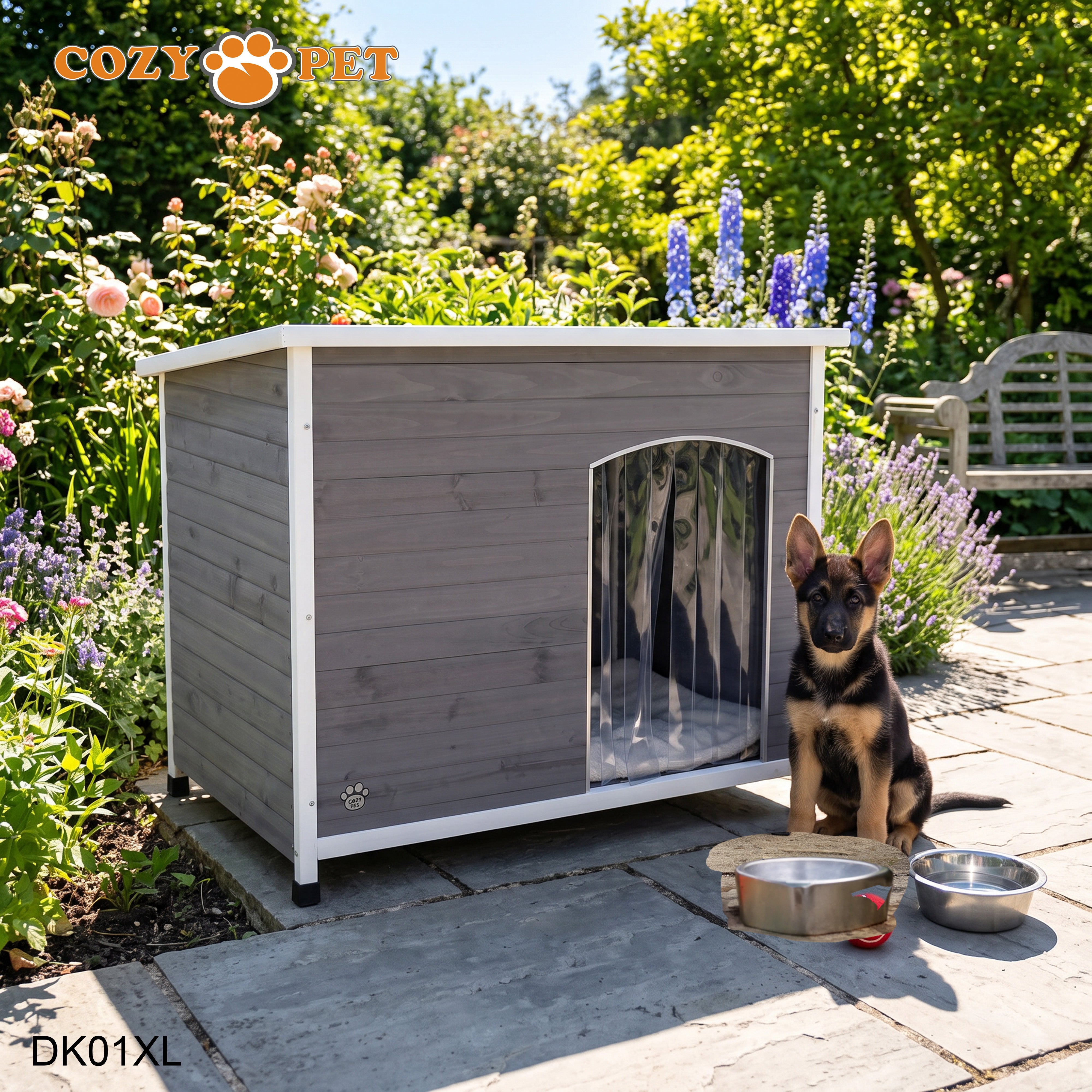 Dog Kennel Grey Insulated by Cozy Pet - Size: Extra Large - Model DK01XL-GREY