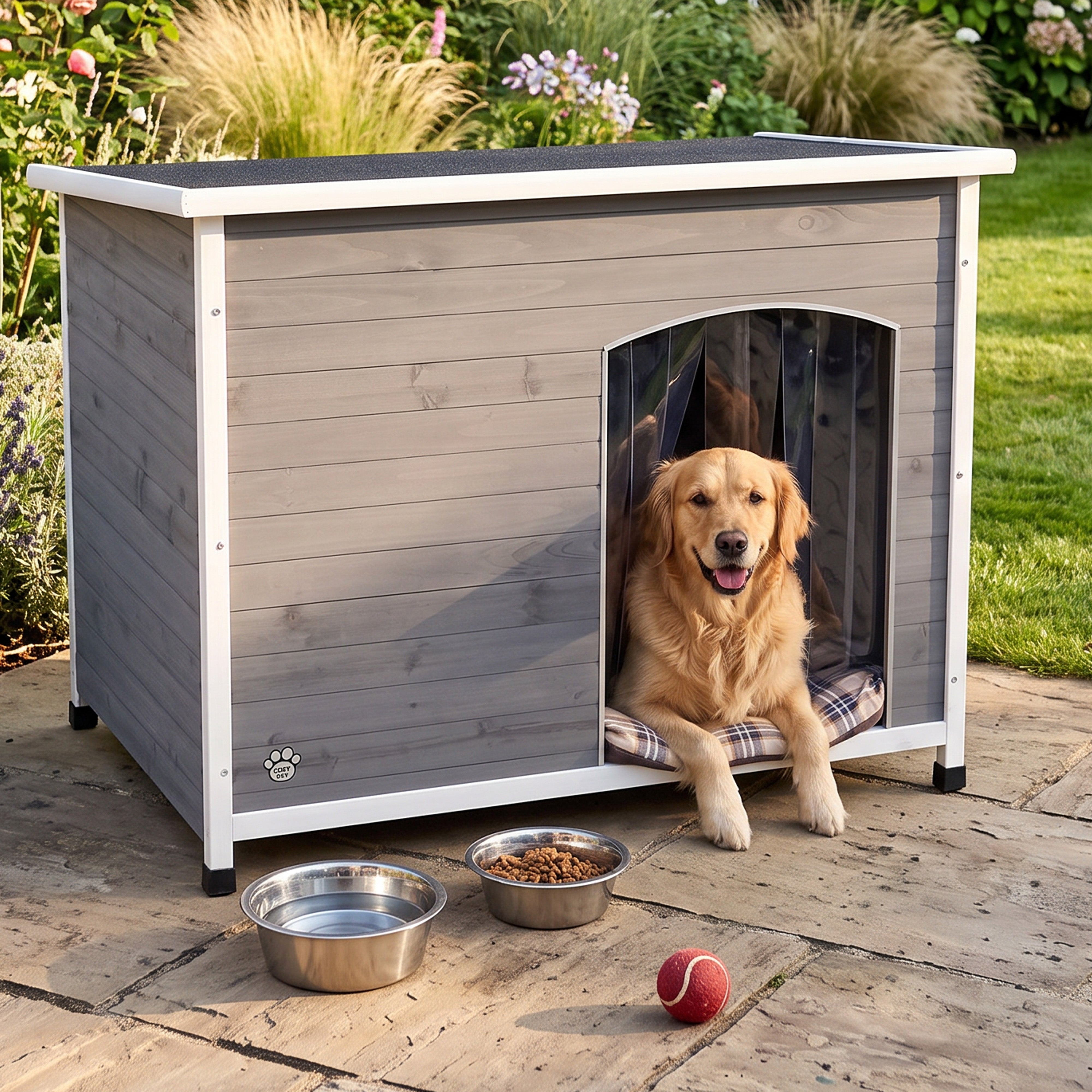 Dog Kennel Grey Insulated by Cozy Pet - Size: Extra Large - Model DK01XL-GREY