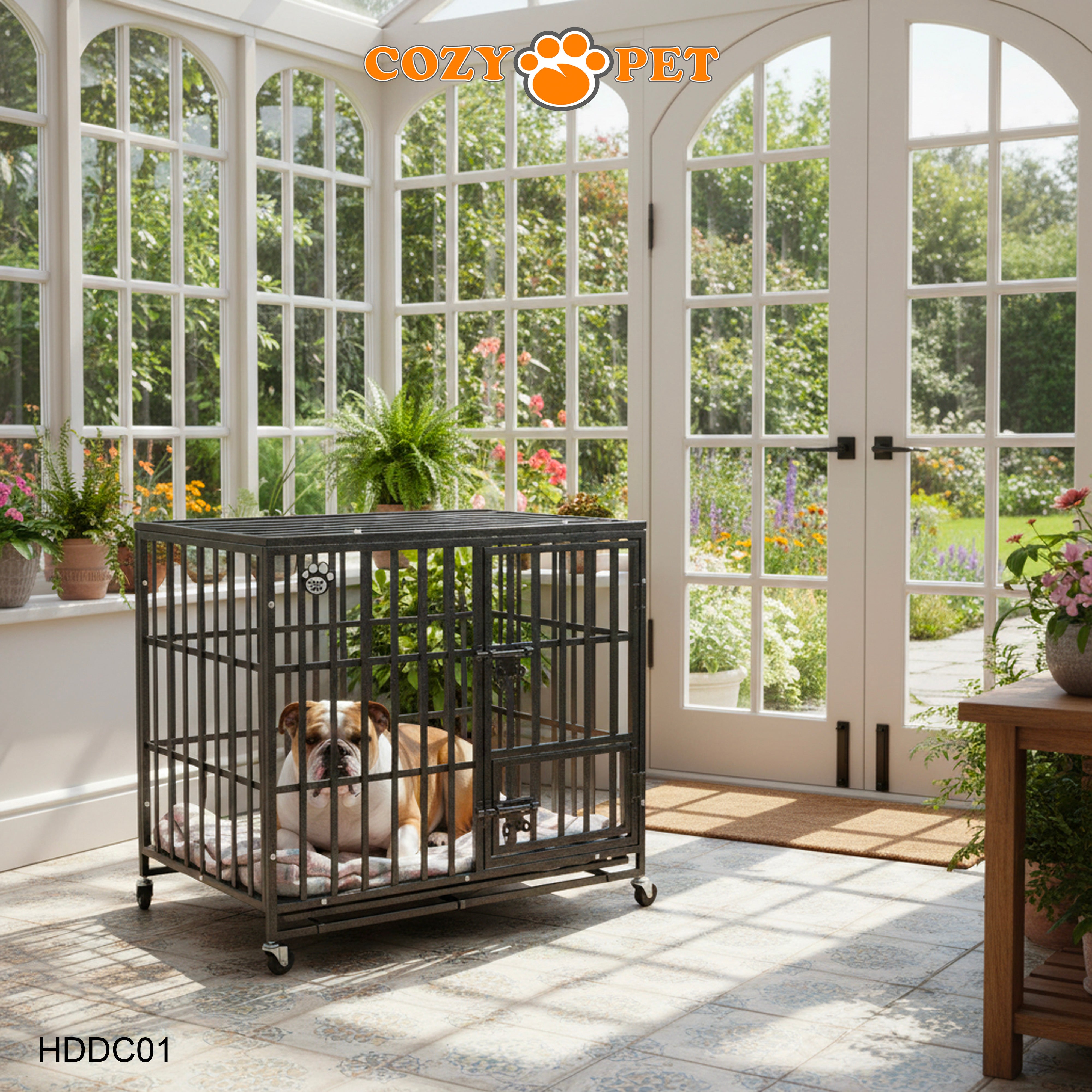 Cozy Pet Heavy Duty Dog Crate 36" M Steel Dog Cage Vet Groomers Commercial Use Kennel HDDC01