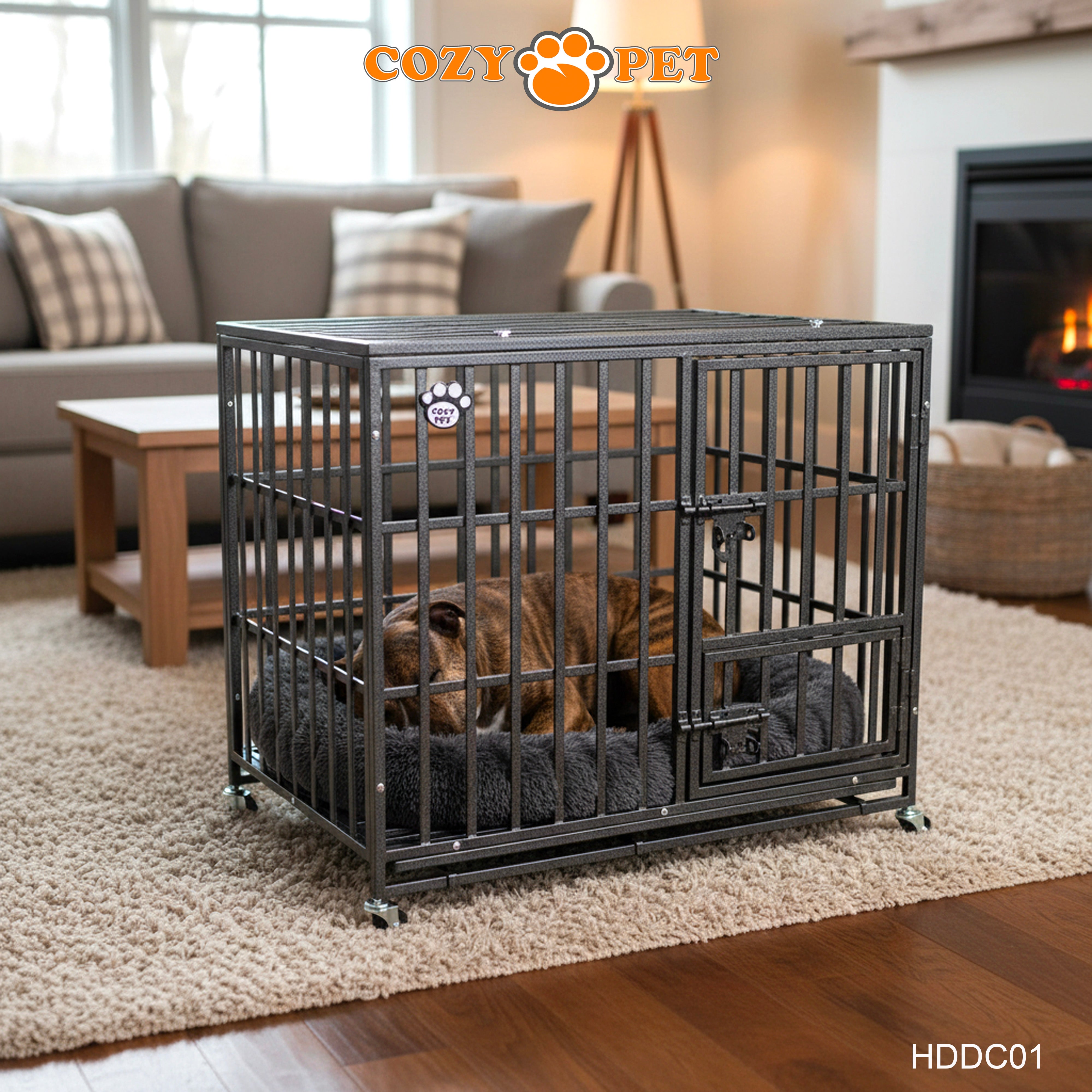 Cozy Pet Heavy Duty Dog Crate 36" M Steel Dog Cage Vet Groomers Commercial Use Kennel HDDC01