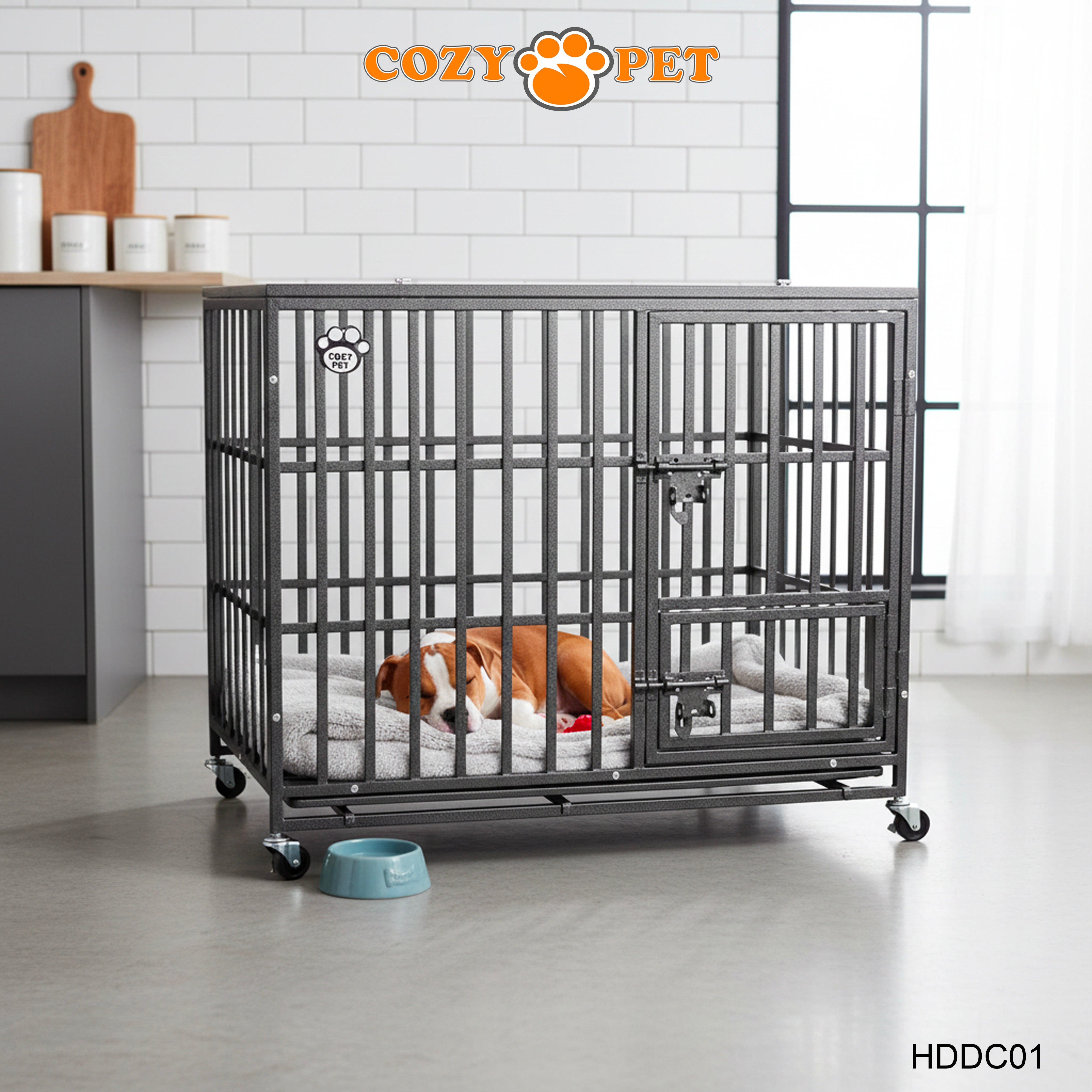 Cozy Pet Heavy Duty Dog Crate 36" M Steel Dog Cage Vet Groomers Commercial Use Kennel HDDC01
