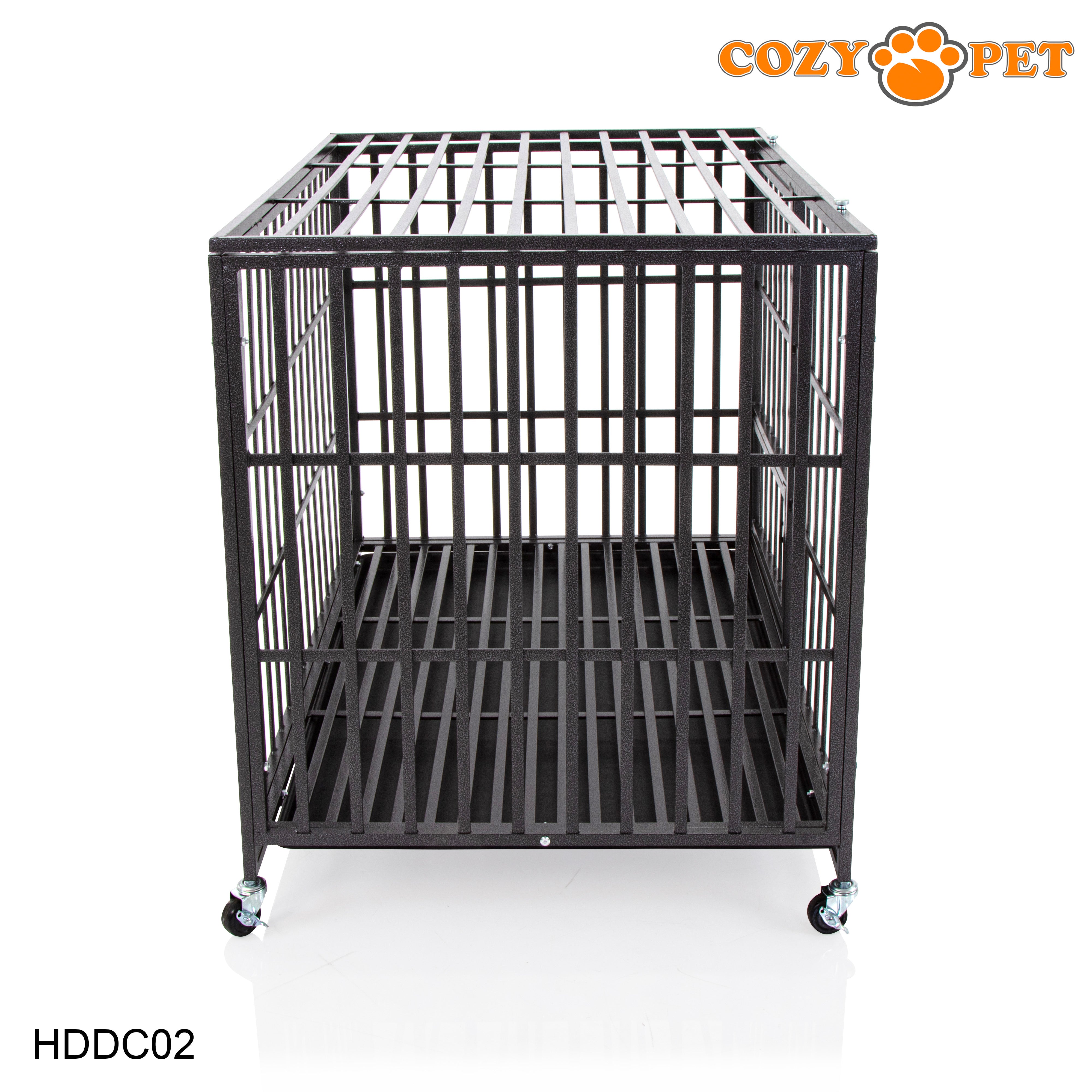 Heavy Duty Dog Cage 42" L By Cozy Pet Steel Crate Vet Groomers Commercial Use Kennel HDDC02