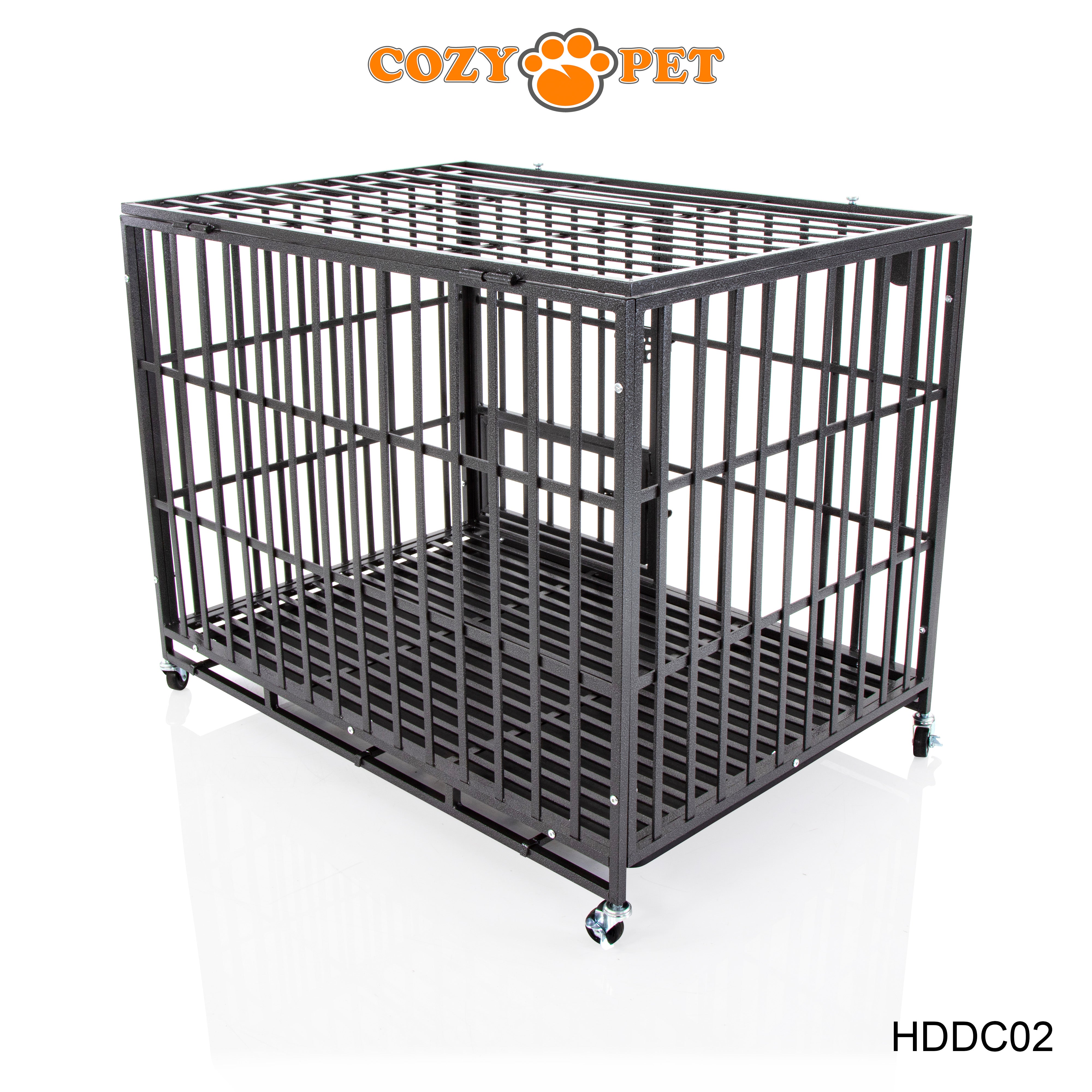 Heavy Duty Dog Cage 42" L By Cozy Pet Steel Crate Vet Groomers Commercial Use Kennel HDDC02