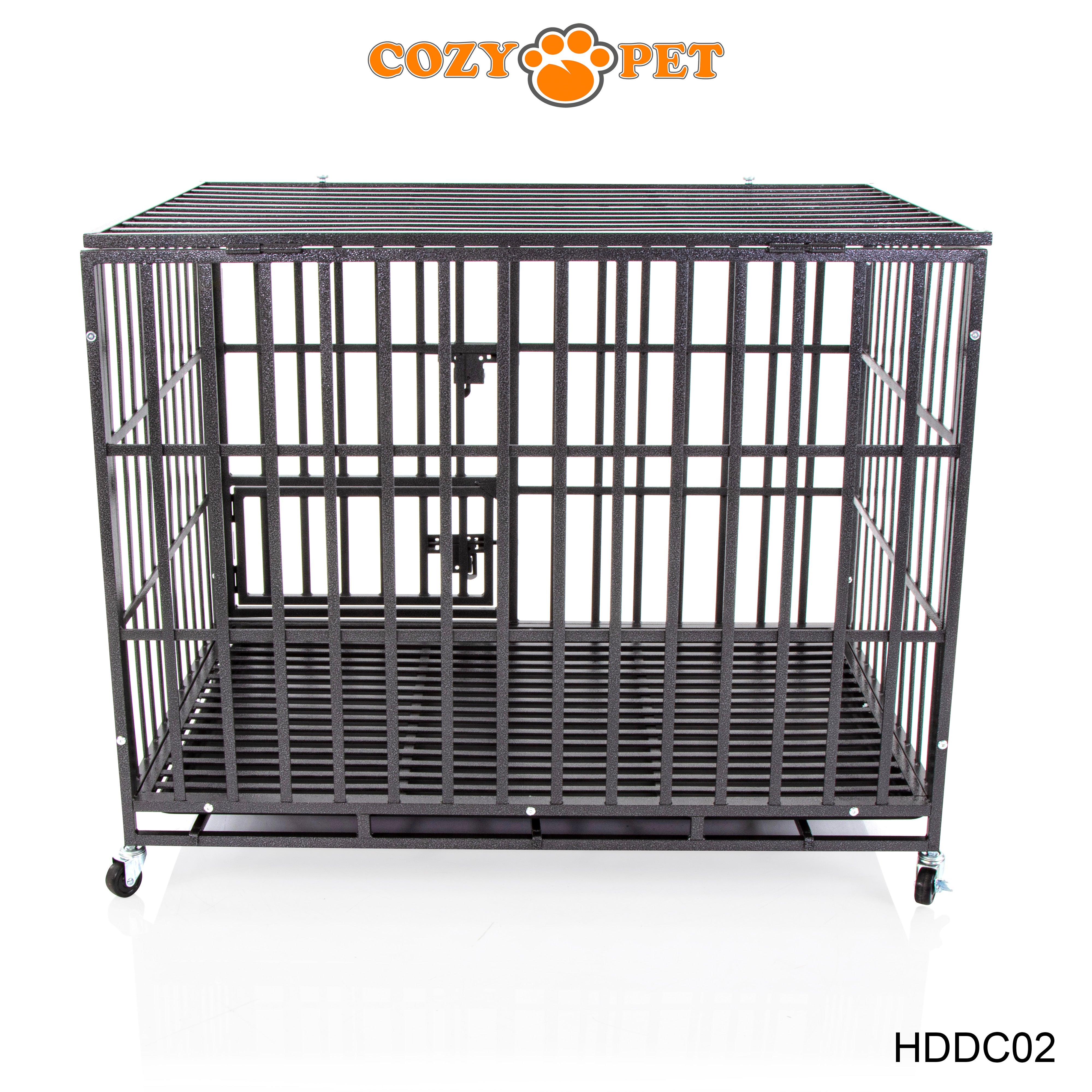 Heavy Duty Dog Cage 42" L By Cozy Pet Steel Crate Vet Groomers Commercial Use Kennel HDDC02