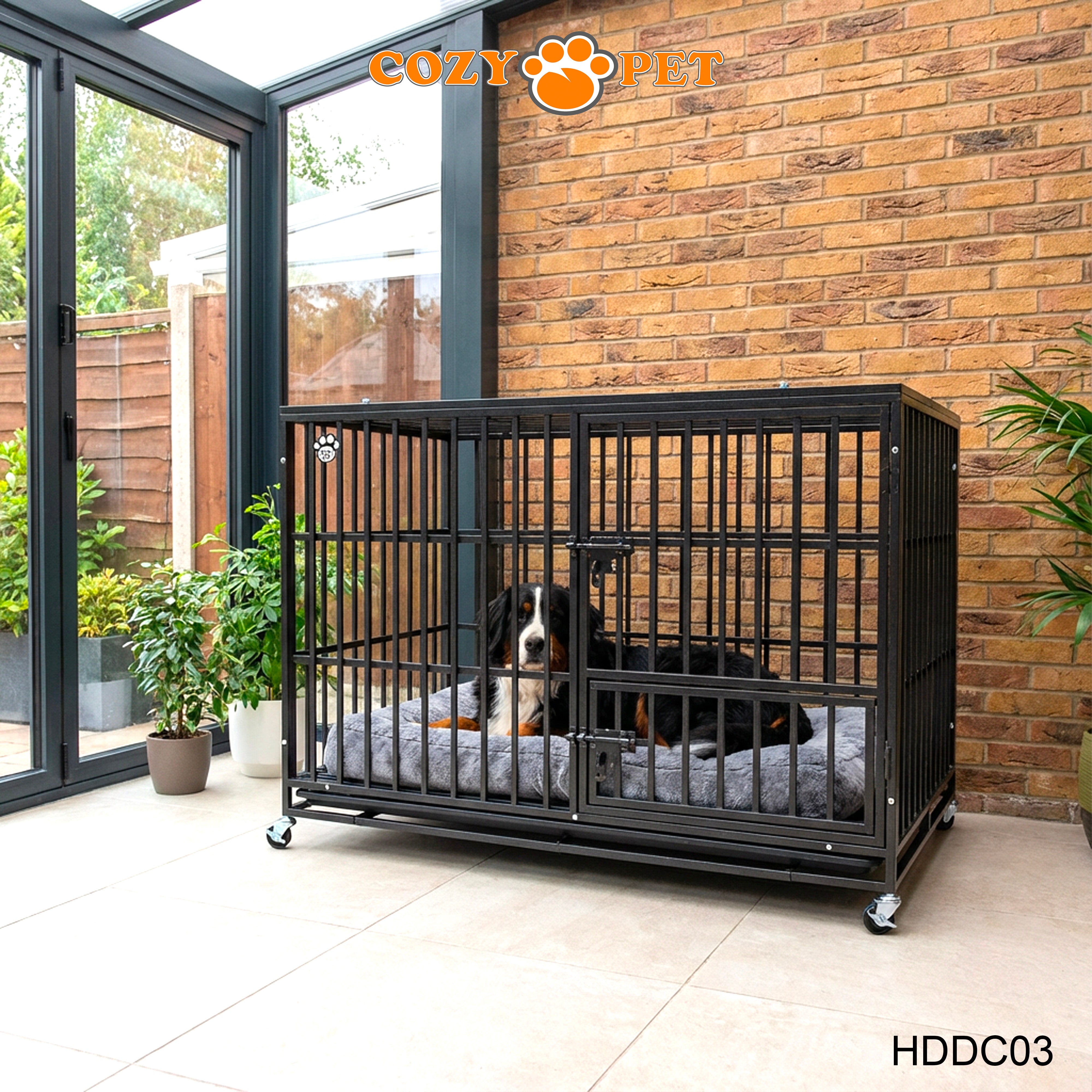 Cozy Pet Heavy Duty Dog Crate 49" XL Steel Dog Cage Vet Groomers Commercial Use Kennel HDDC03