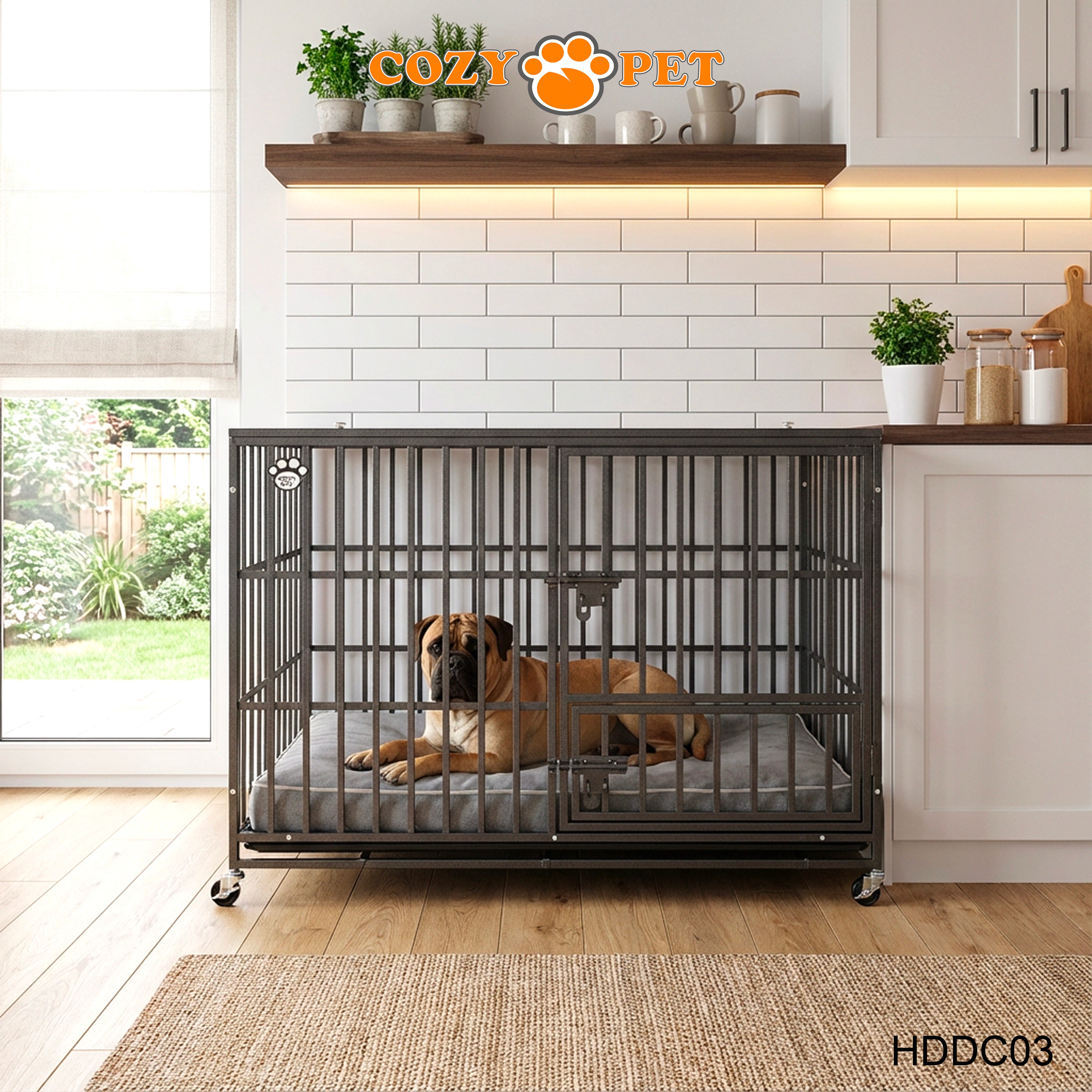 Cozy Pet Heavy Duty Dog Crate 49" XL Steel Dog Cage Vet Groomers Commercial Use Kennel HDDC03
