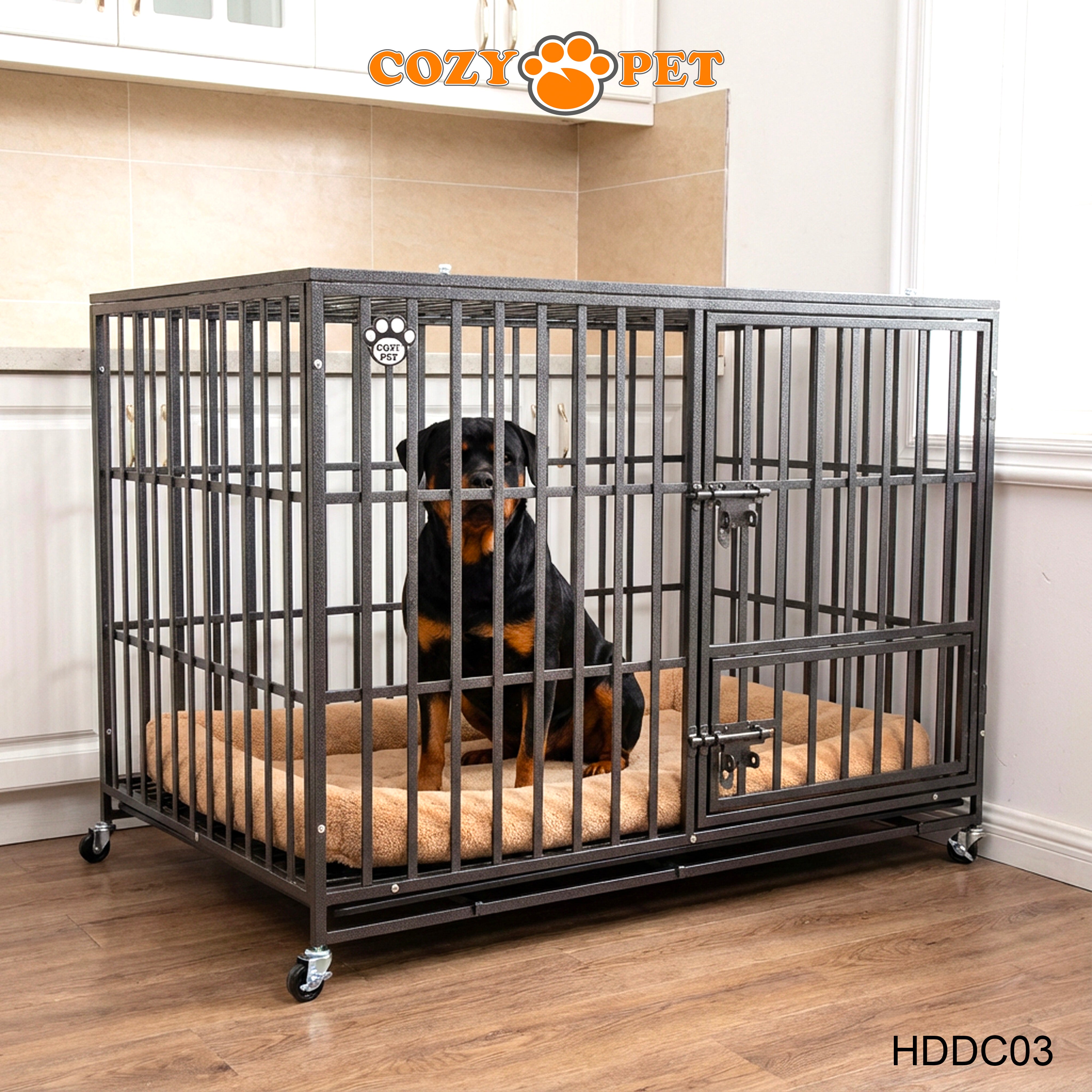 Cozy Pet Heavy Duty Dog Crate 49" XL Steel Dog Cage Vet Groomers Commercial Use Kennel HDDC03