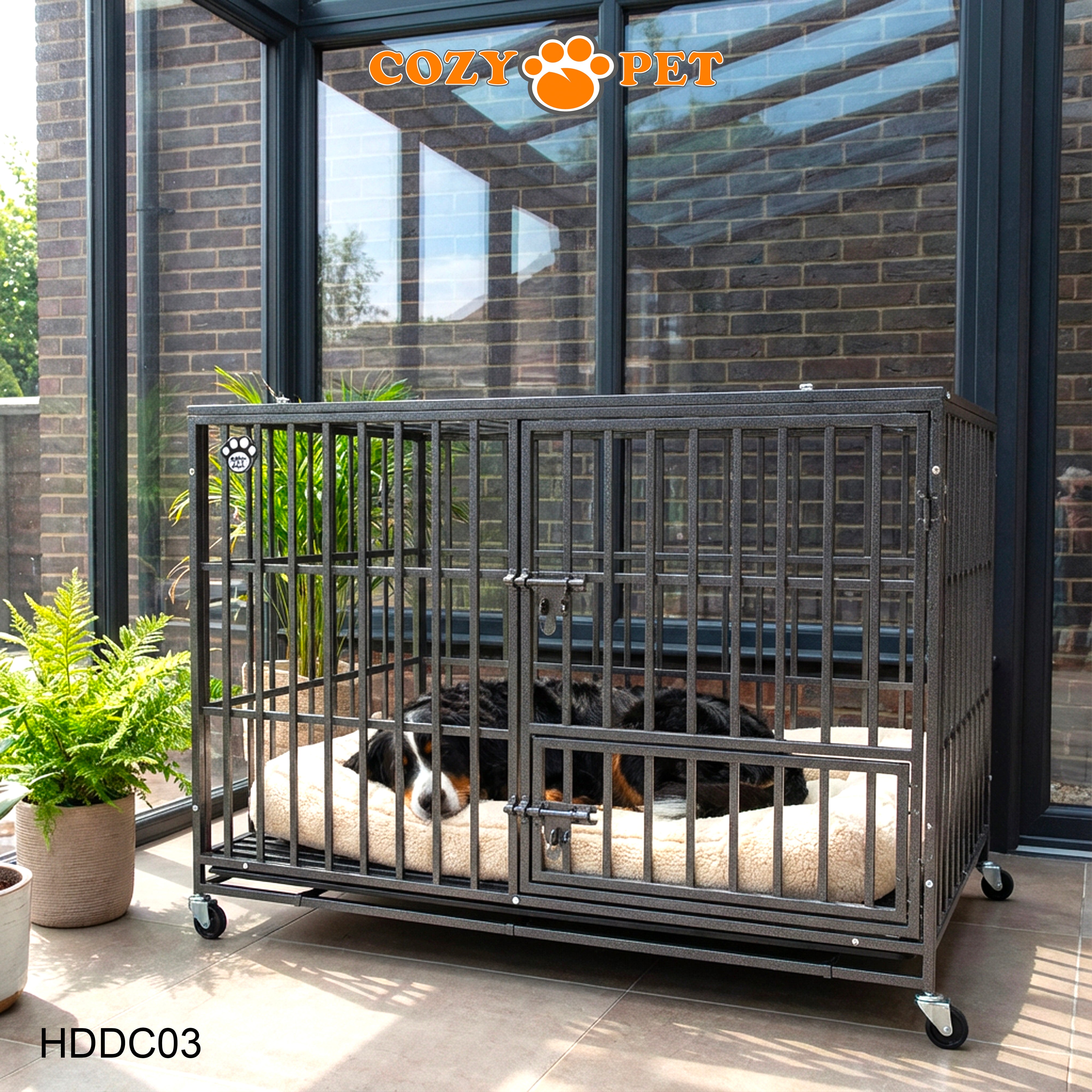Cozy Pet Heavy Duty Dog Crate 49" XL Steel Dog Cage Vet Groomers Commercial Use Kennel HDDC03