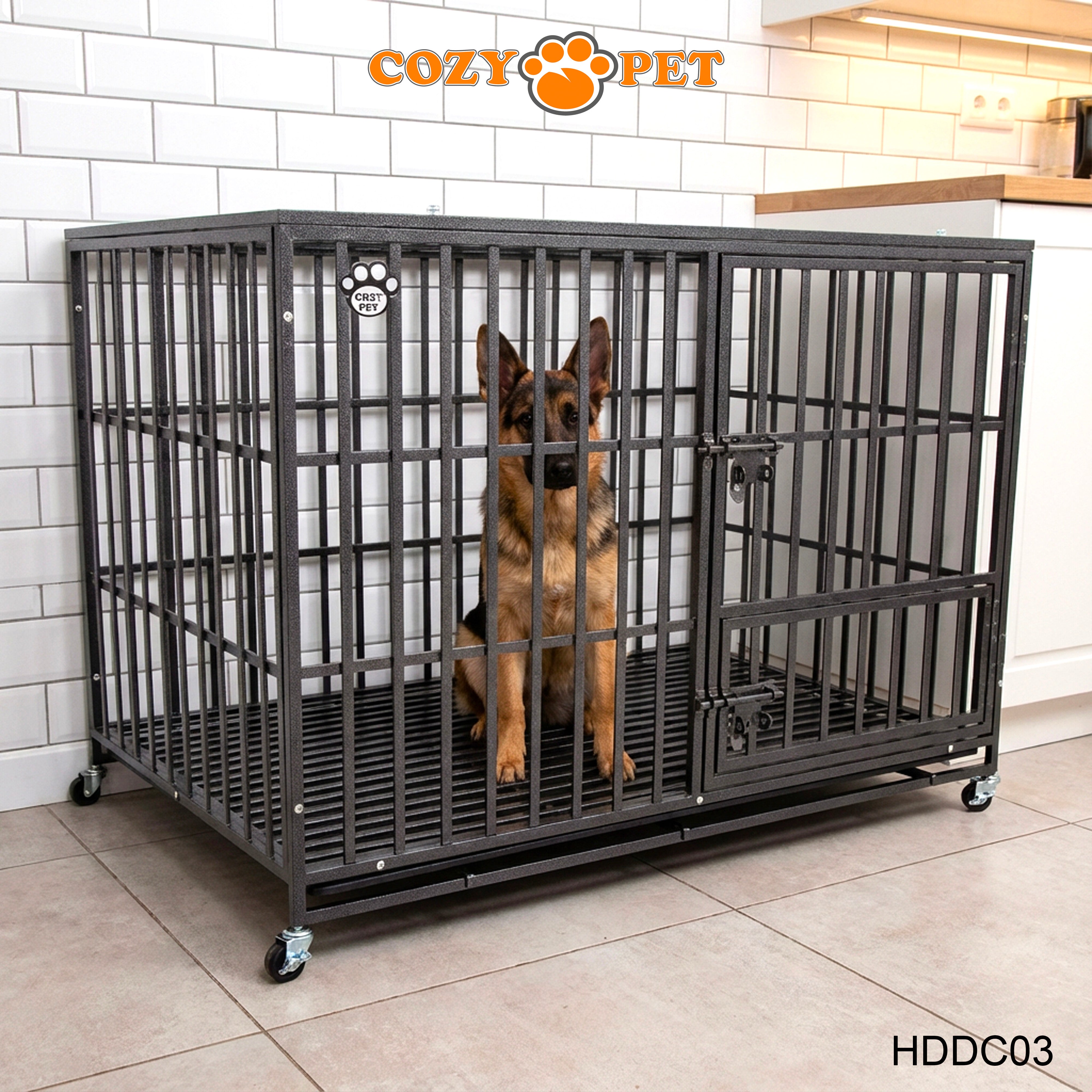Cozy Pet Heavy Duty Dog Crate 49" XL Steel Dog Cage Vet Groomers Commercial Use Kennel HDDC03