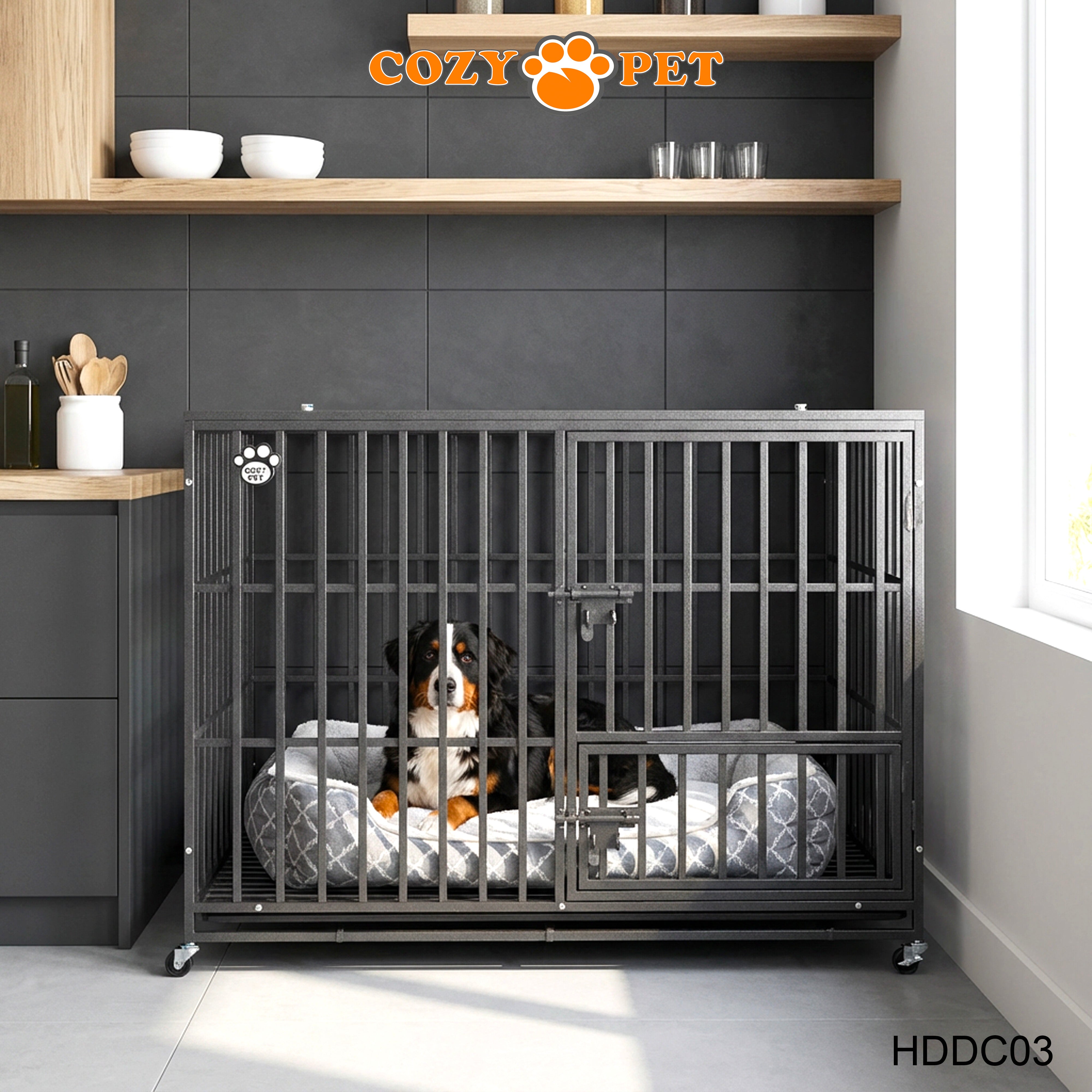 Cozy Pet Heavy Duty Dog Crate 49" XL Steel Dog Cage Vet Groomers Commercial Use Kennel HDDC03