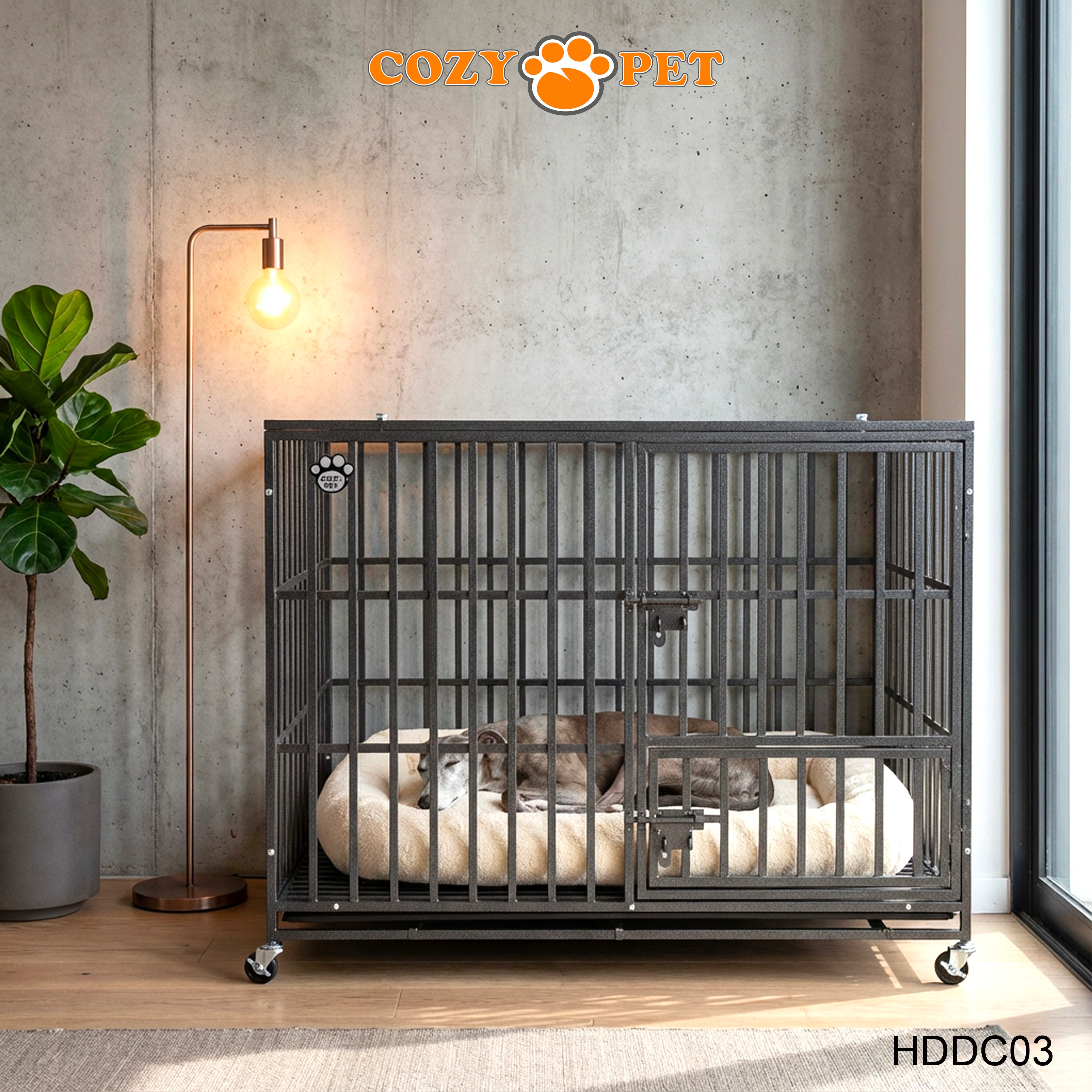 Cozy Pet Heavy Duty Dog Crate 49" XL Steel Dog Cage Vet Groomers Commercial Use Kennel HDDC03