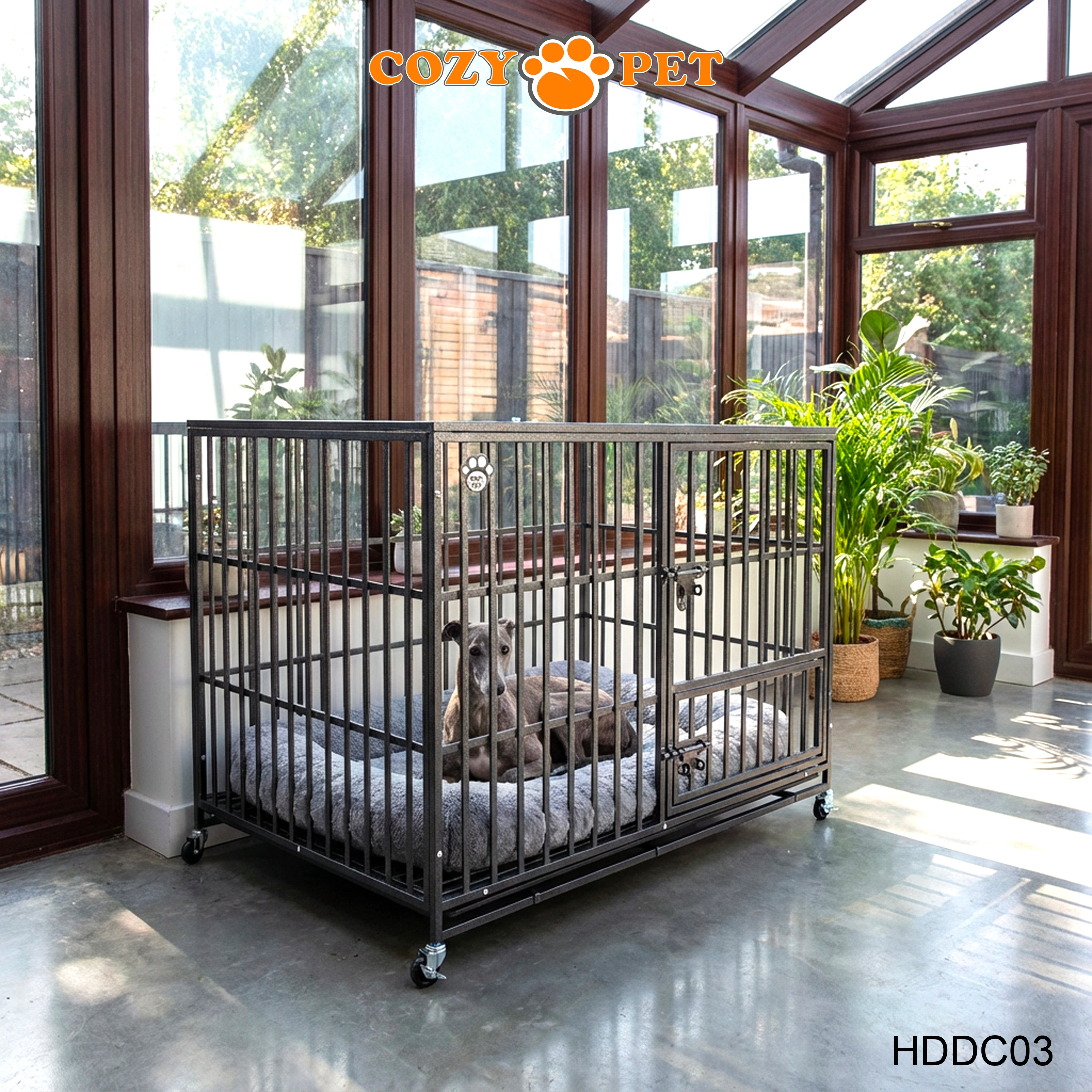 Cozy Pet Heavy Duty Dog Crate 49" XL Steel Dog Cage Vet Groomers Commercial Use Kennel HDDC03
