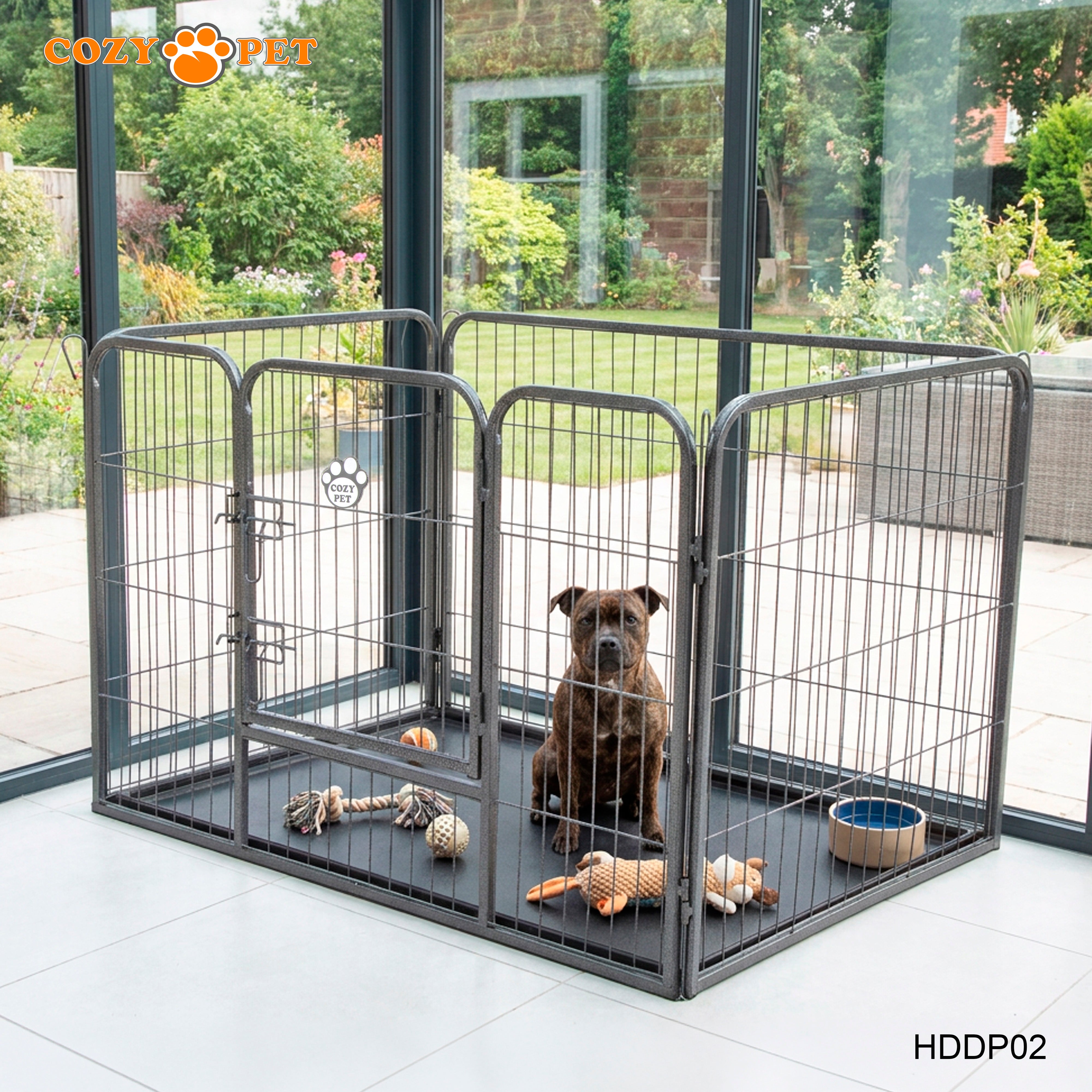 Cozy Pet Heavy Duty Playpen with ABS Tray 70cm Tall Puppy Playpen Dog Crate Model HDDP02