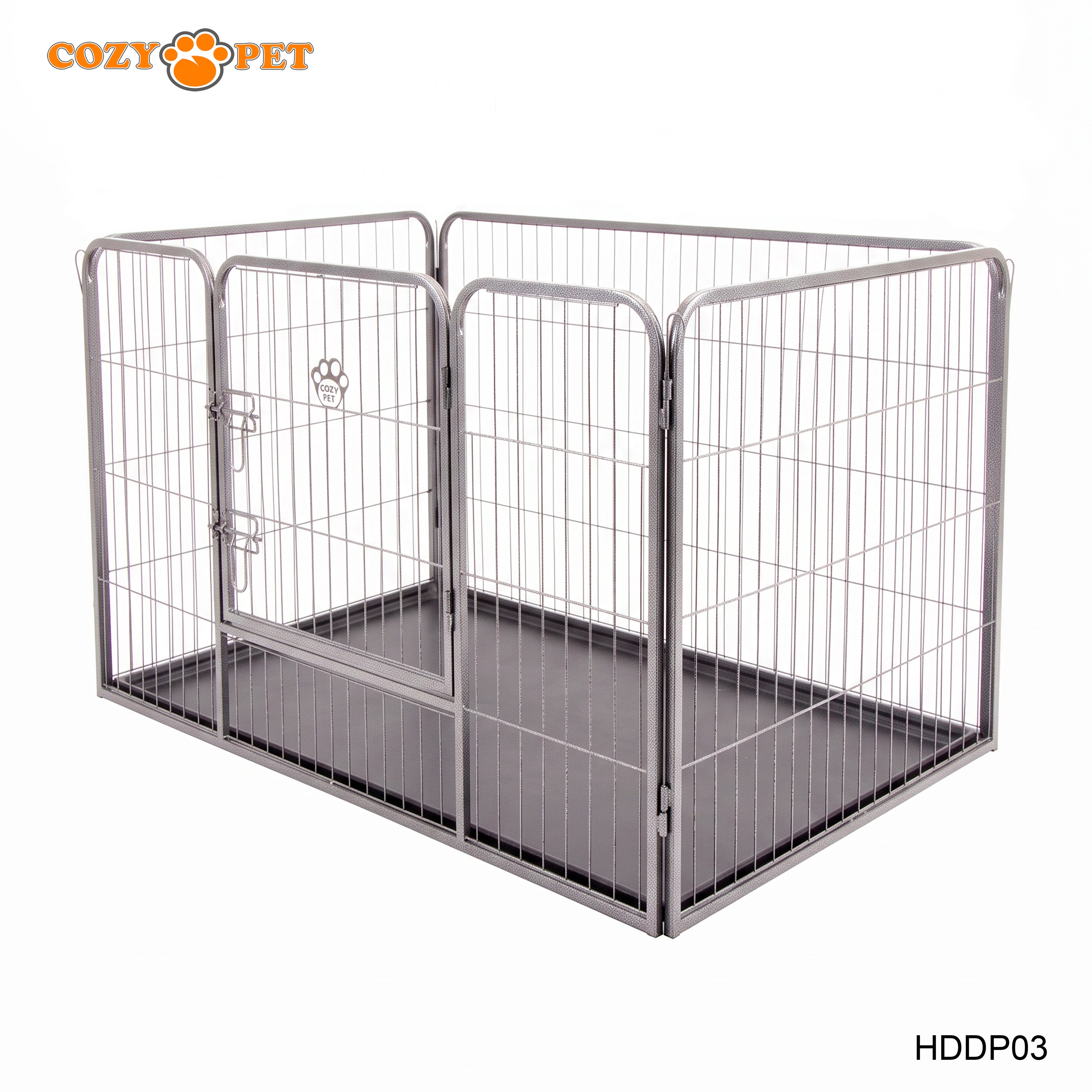 Cozy Pet Heavy Duty Playpen with ABS Tray 75.5cm Tall Puppy Playpen Dog Crate Model HDDP03