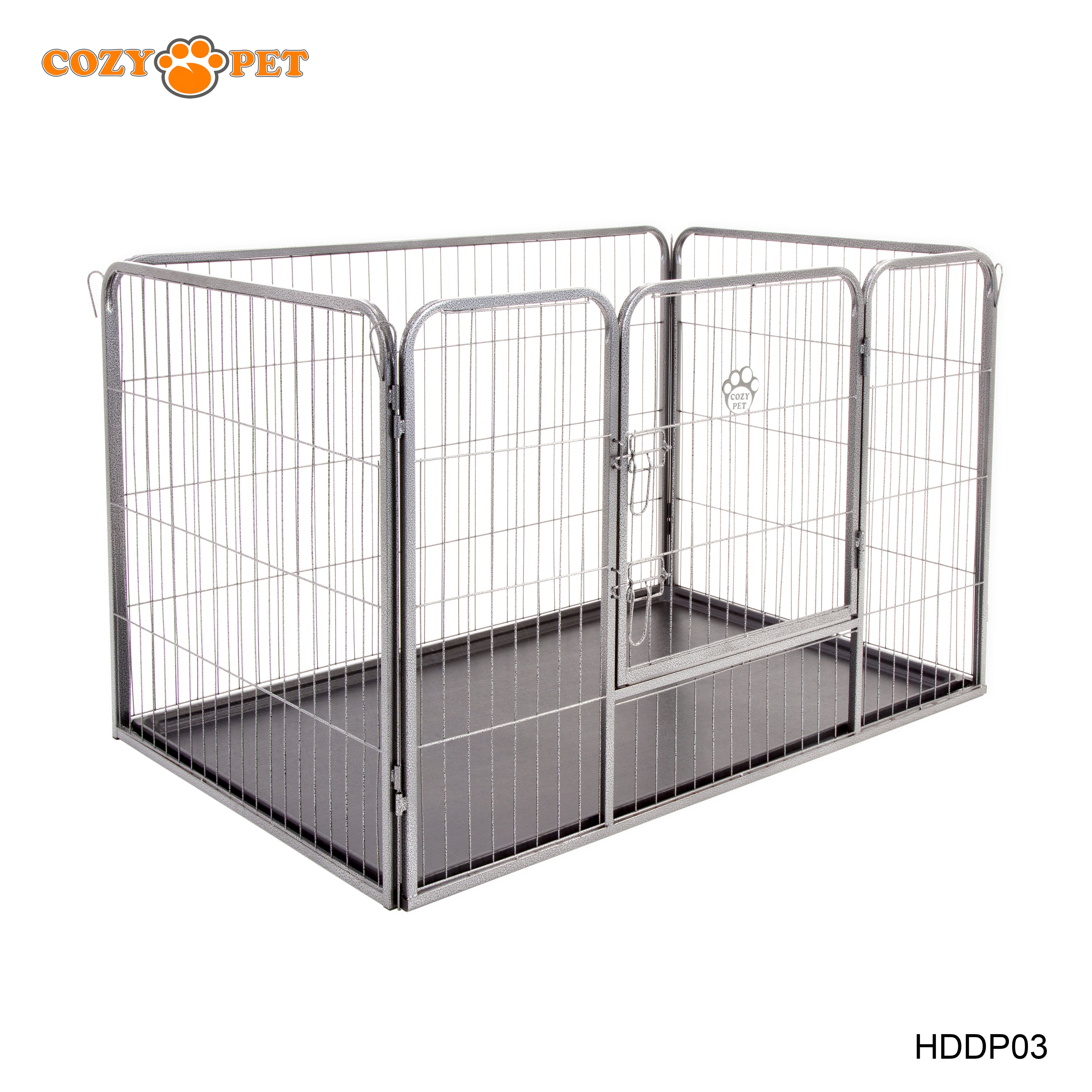 Cozy Pet Heavy Duty Playpen with ABS Tray 75.5cm Tall Puppy Playpen Dog Crate Model HDDP03