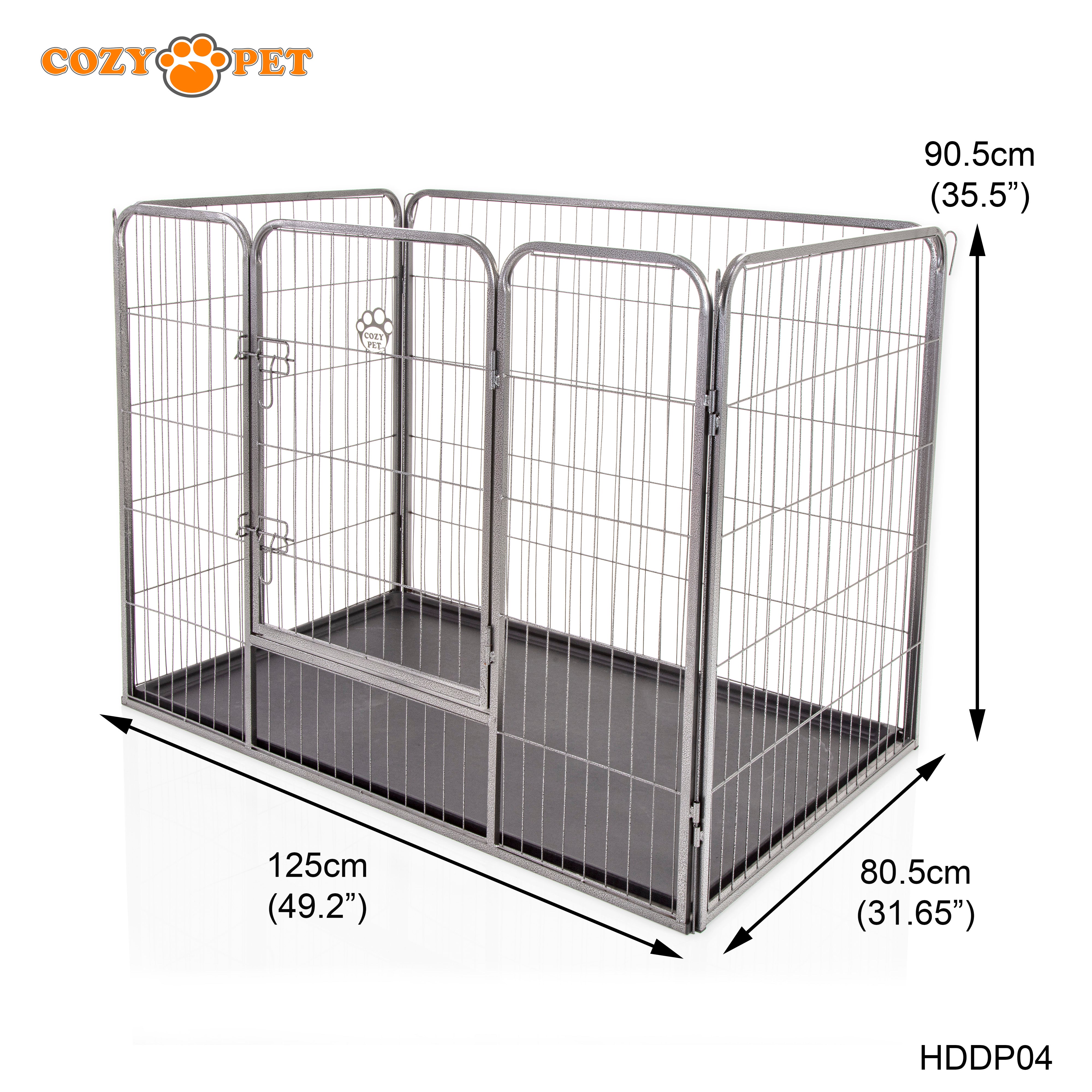 Cozy Pet Heavy Duty Playpen with ABS Tray H 90.5cm Puppy Playpen Dog Crate Model HDDP04