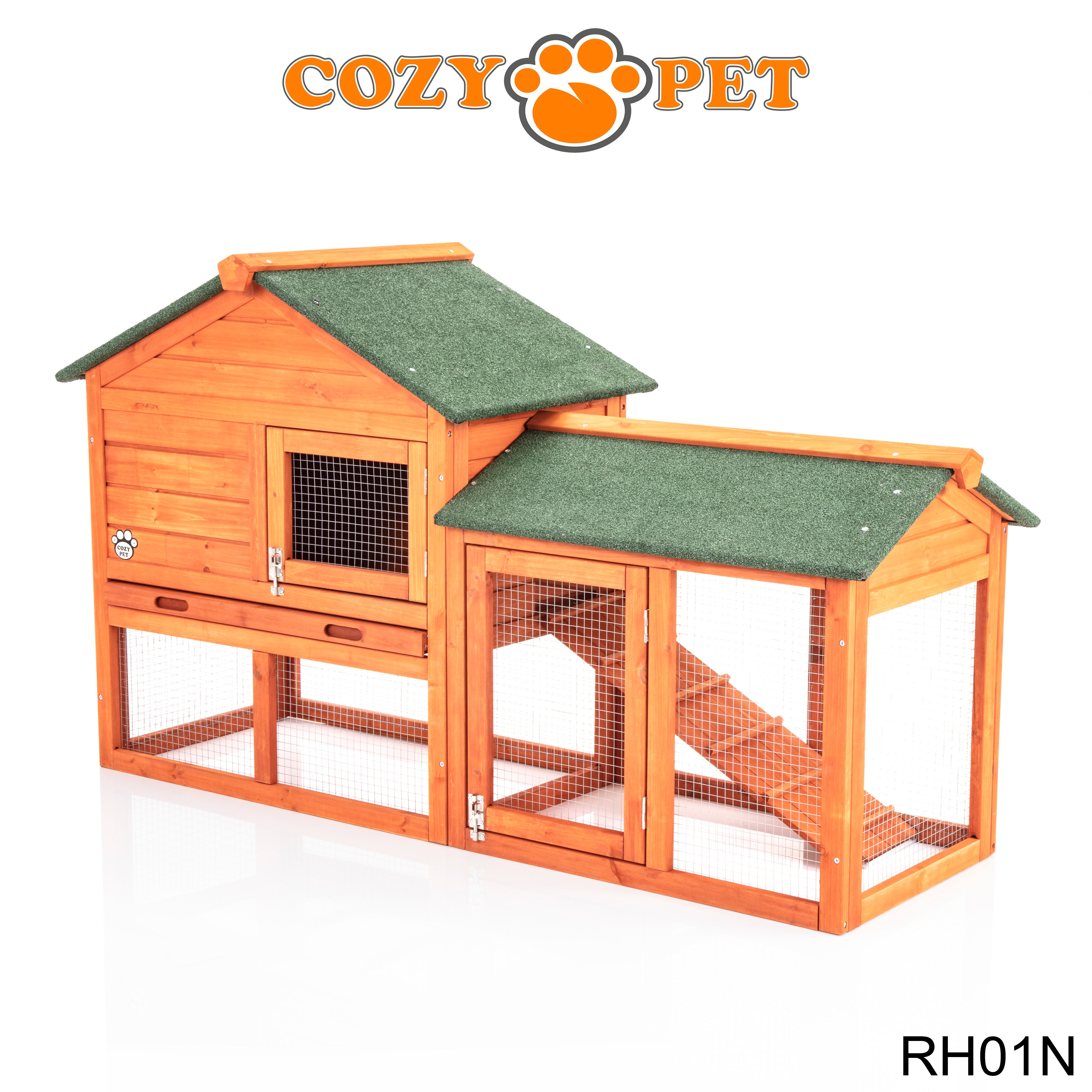 Rabbit Hutch by Cozy Pet - Natural 148cm with Cover Model - RH01N + RH01C