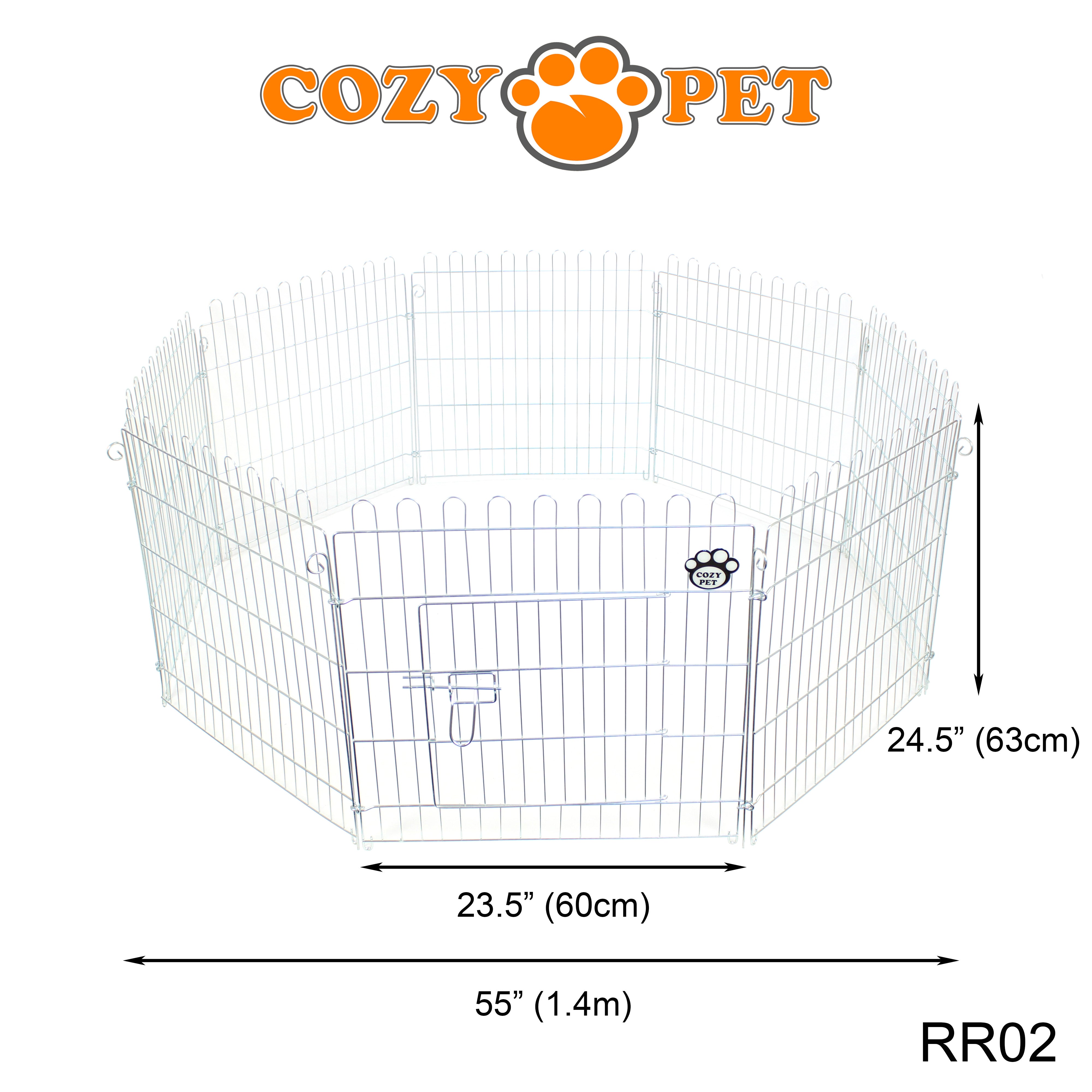 Rabbit Run 8 Panel Playpen with Sunshade and Floor by Cozy Pet RR02 + Floor