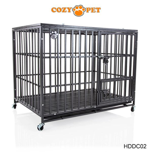 Heavy Duty Dog Cage 42" L By Cozy Pet Steel Crate Vet Groomers Commercial Use Kennel HDDC02