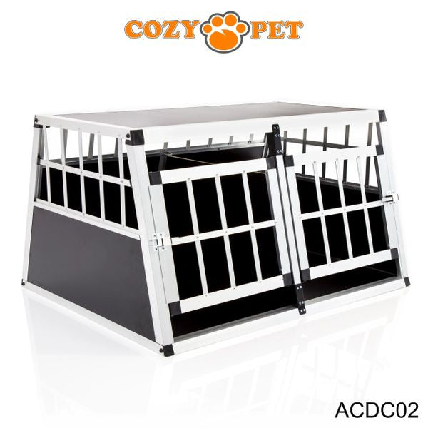 Aluminium Car Dog Cage by Cozy Pet Travel Puppy Crate Pet Carrier Transport ACDC02 - RET - Customer Return 45% Discount.