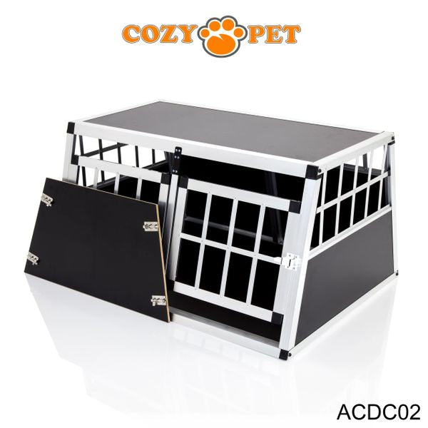 Aluminium Car Dog Cage by Cozy Pet Travel Puppy Crate Pet Carrier Transport ACDC02 - RET - Customer Return 45% Discount.