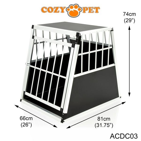 Aluminium Car Dog Cage by Cozy Pet Travel Puppy Crate Pet Carrier Transport ACDC03 - RET - Customer Return 45% Discount.
