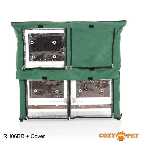 Rabbit Hutch 3ft by Cozy Pet with Cover - Brown - RH06BR + RH06C