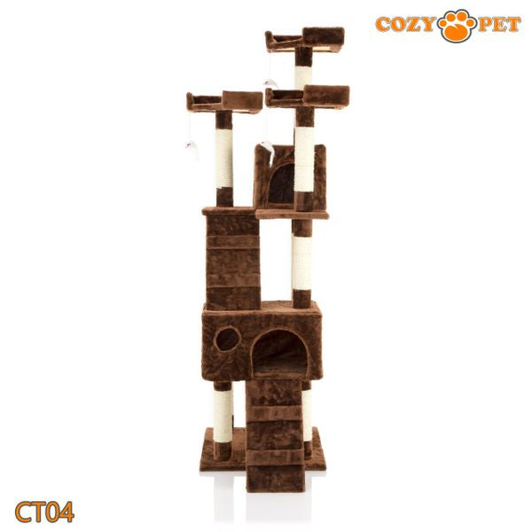 Cat Tree by Cozy Pet Large Deluxe Multi Level Cat Tree - CT04-Choc