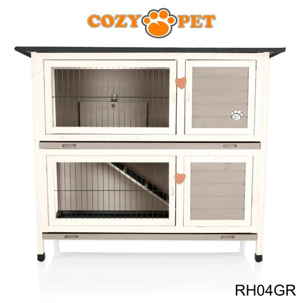 Rabbit Hutch 4ft by Cozy Pet - Grey - RH04GR