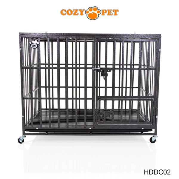 Heavy Duty Dog Cage 42" L By Cozy Pet Steel Crate Vet Groomers Commercial Use Kennel HDDC02