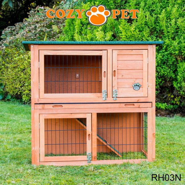 Rabbit Hutch 3ft by Cozy Pet - Natural - RH03N