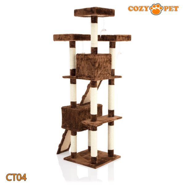 Cat Tree by Cozy Pet Large Deluxe Multi Level Cat Tree - CT04-Choc