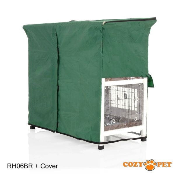 Rabbit Hutch 3ft by Cozy Pet with Cover - Brown - RH06BR + RH06C