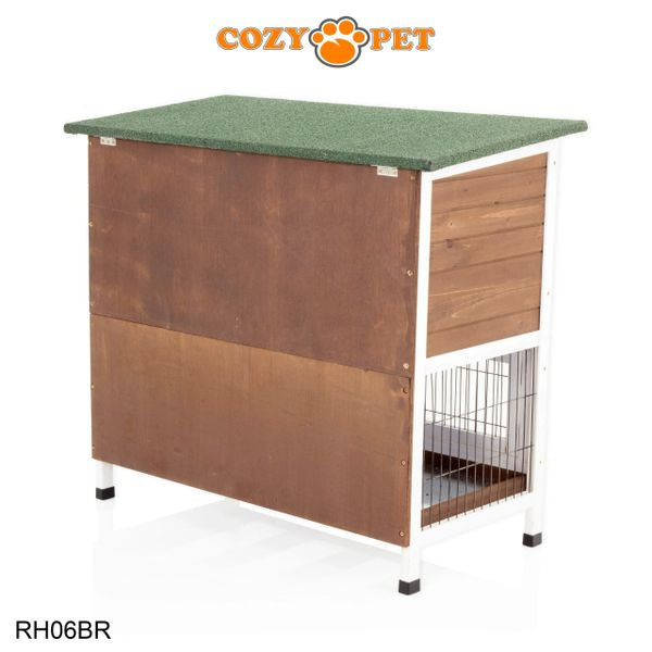Rabbit Hutch 3ft by Cozy Pet with Cover - Brown - RH06BR + RH06C