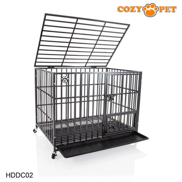 Heavy Duty Dog Cage 42" L By Cozy Pet Steel Crate Vet Groomers Commercial Use Kennel HDDC02