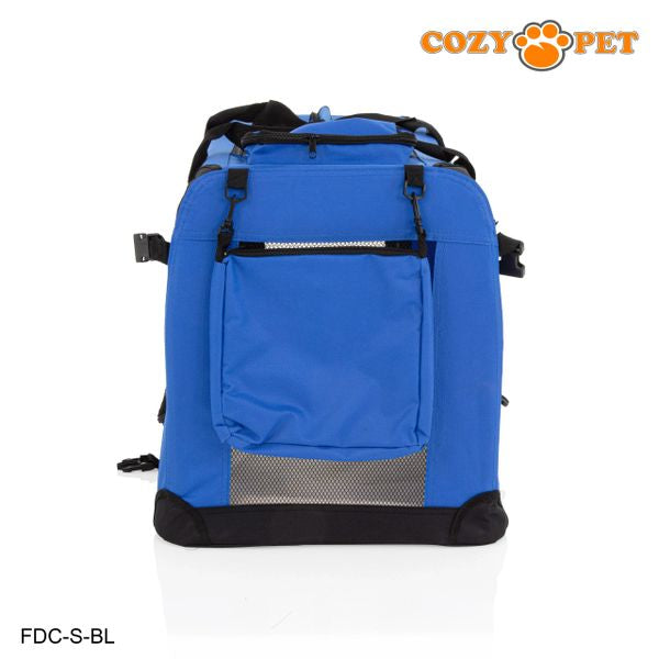 Fabric Dog Crate 60cm Blue by Cozy Pet Puppy Carrier Cat Travel Cage Rabbit Model: FDC-S-BL